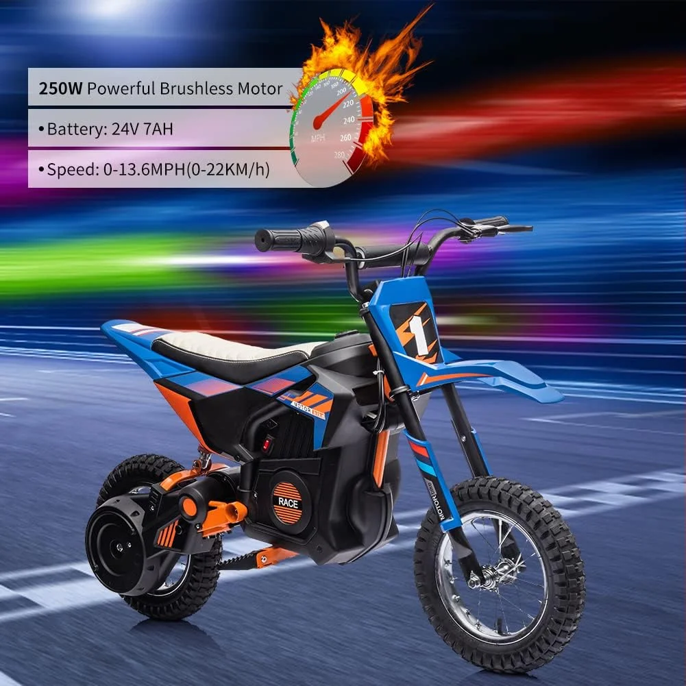Nasitip Electric 350W Dirt Bike for Kids 8-16 year - Black - Image 15