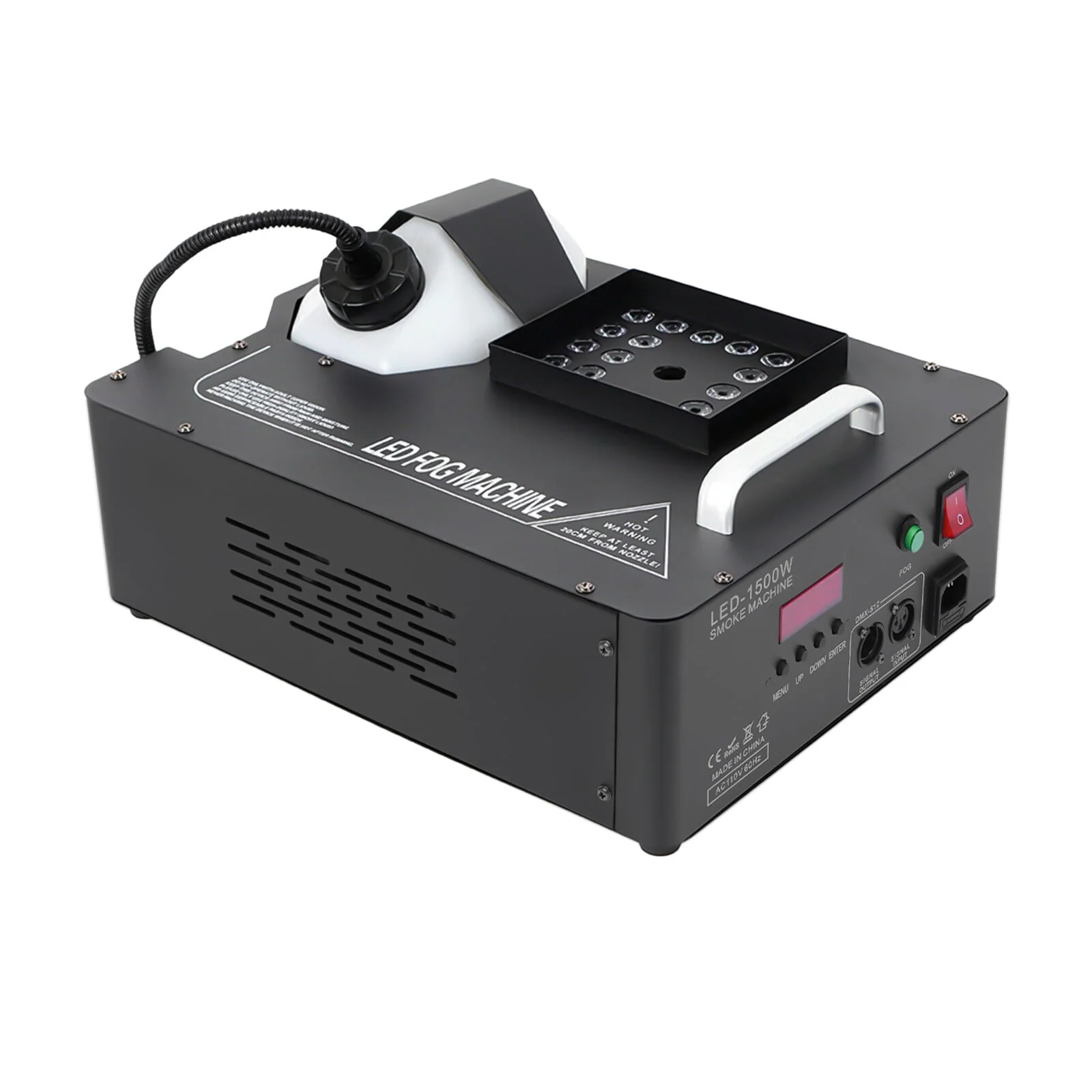 1500W Smoke Fog LED RGB DMX Vertical Spray Stage Light Fogger Effects Machine - Image 7 1500W Smoke Fog LED RGB DMX Vertical Spray Stage Light Fogger Effects Machine - Image 7