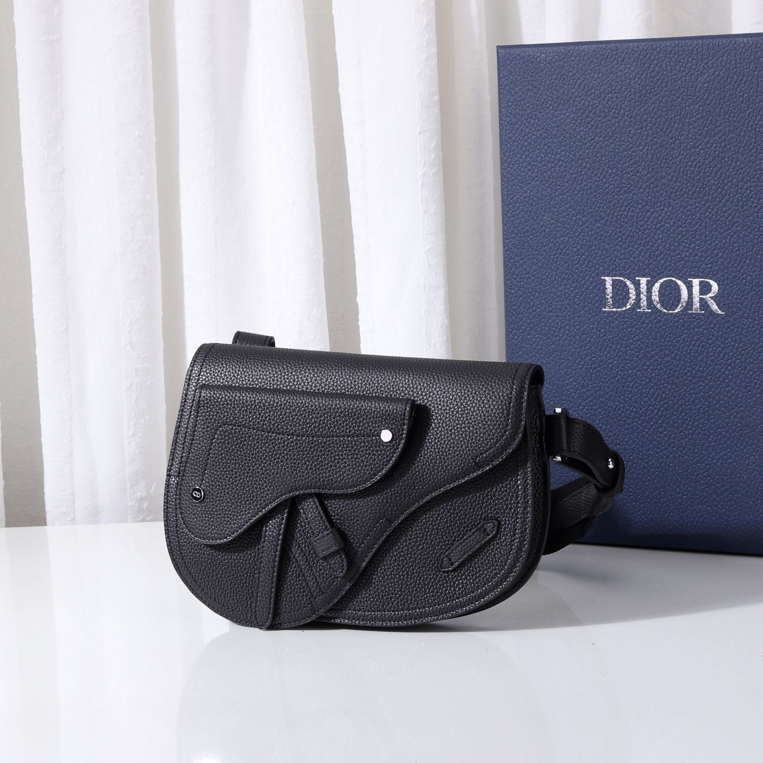 The Saddle Pouch Black For Women‎ 9.5in/24cm CD1:1High-quality replica