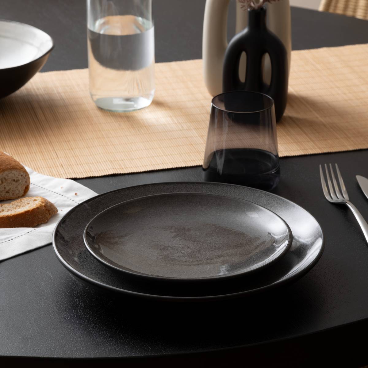 Dessert plate "Diane" D.21 cm, Dark Grey