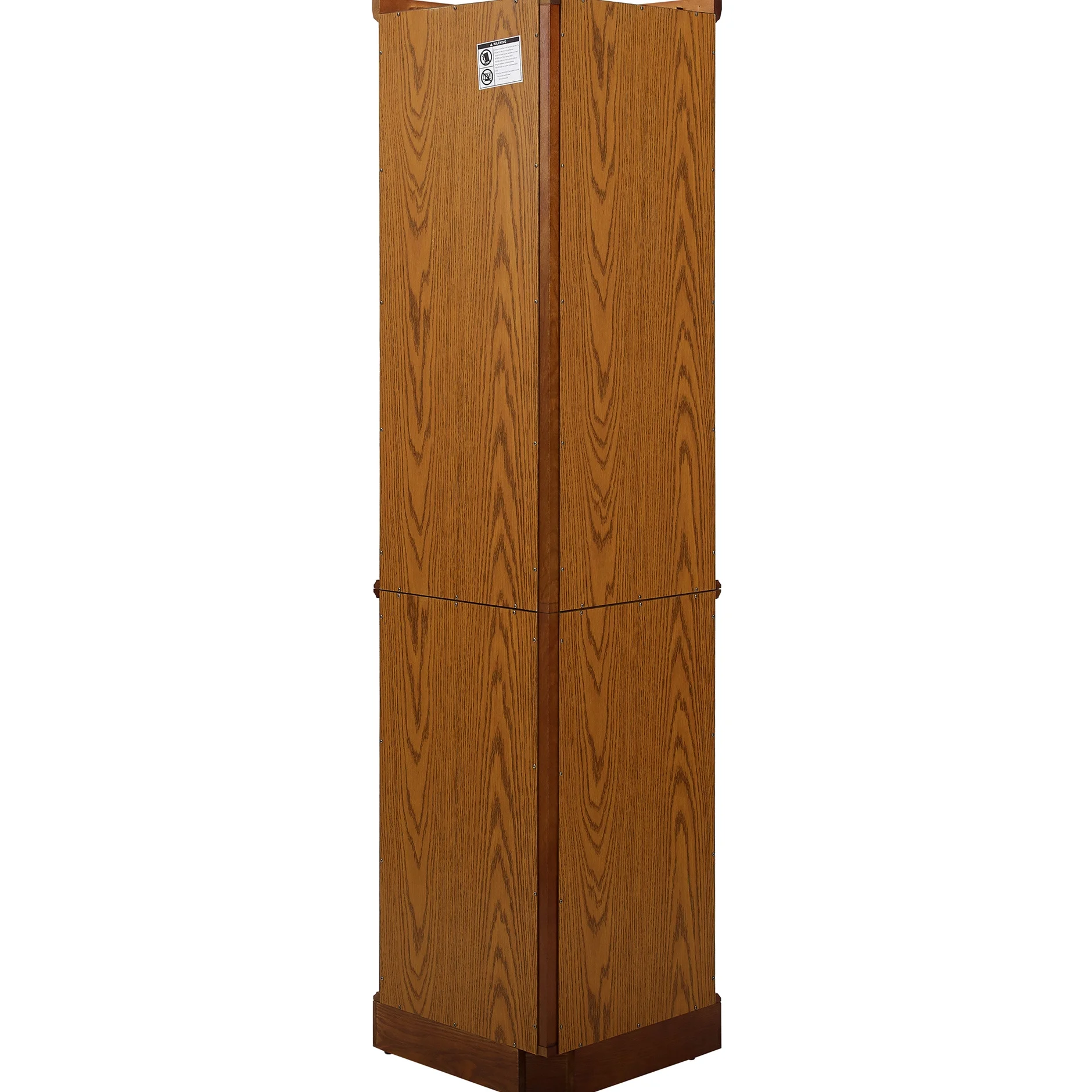 Walnut Cabinet With 6 Shelves, Adjustable Glass & Mirrored Back Design Shelf Lighted Corner Curio Shelves In - Image 19