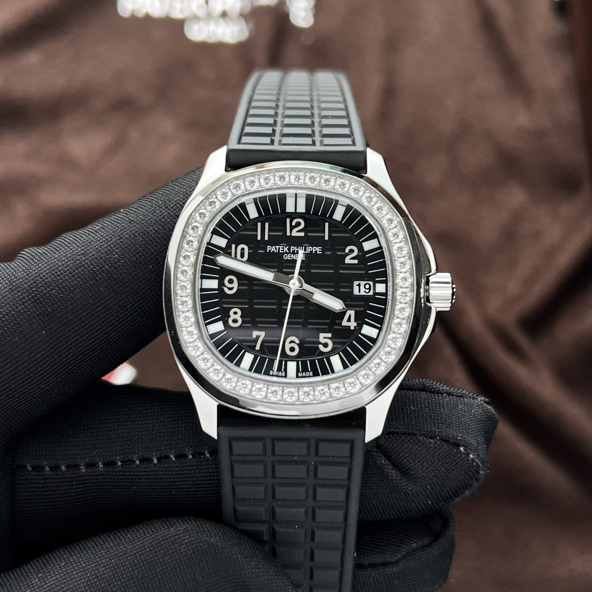 Patek Philippe Clone Watch Aquanaut 5067 Black Dial Rubber Strap PPF Factory 35.6mm - Elite Watch Atelier