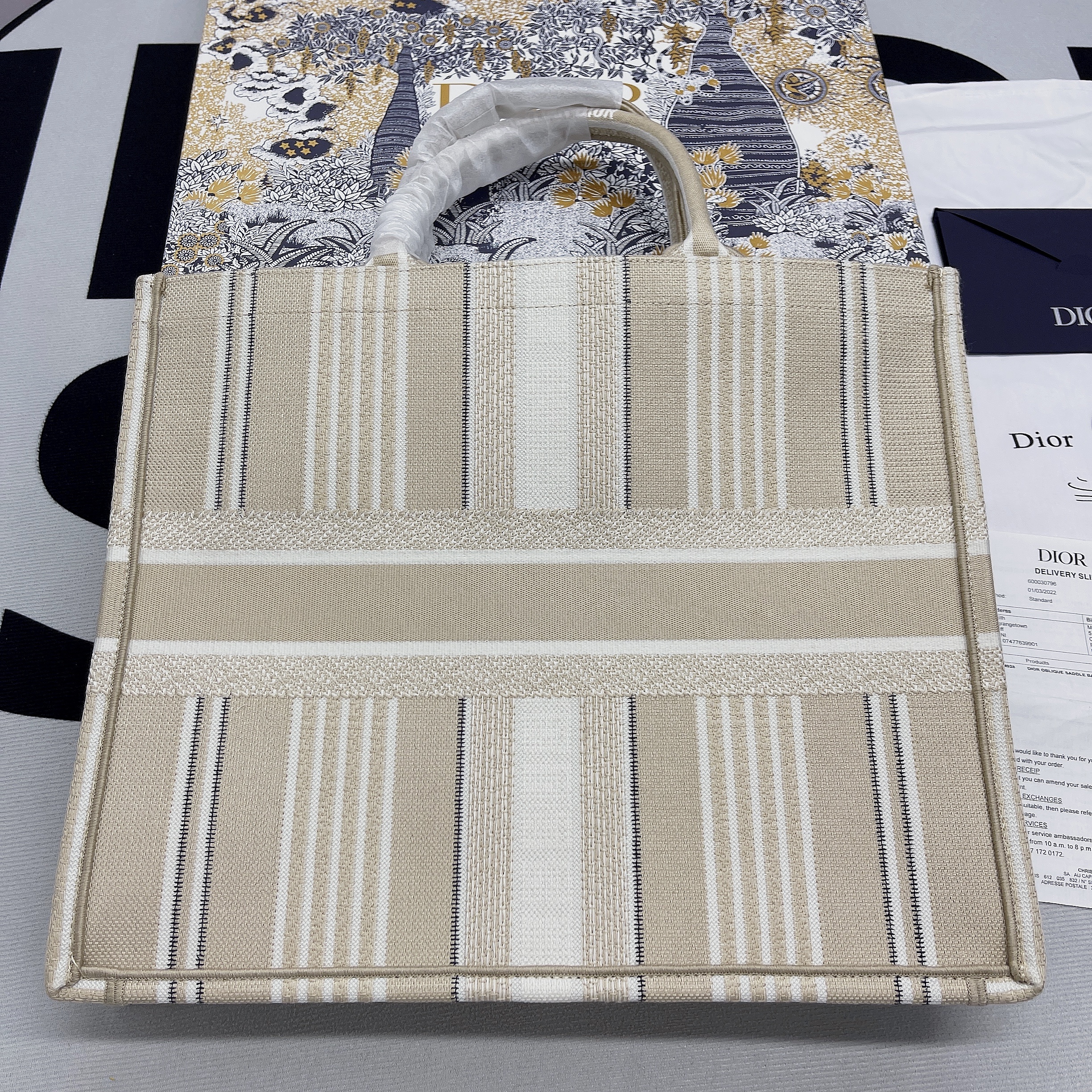 Christian Dior Large Dior Book Tote Cream, For Women, Women’s Handbags 16.5in/42cm CD1:1High-quality replica