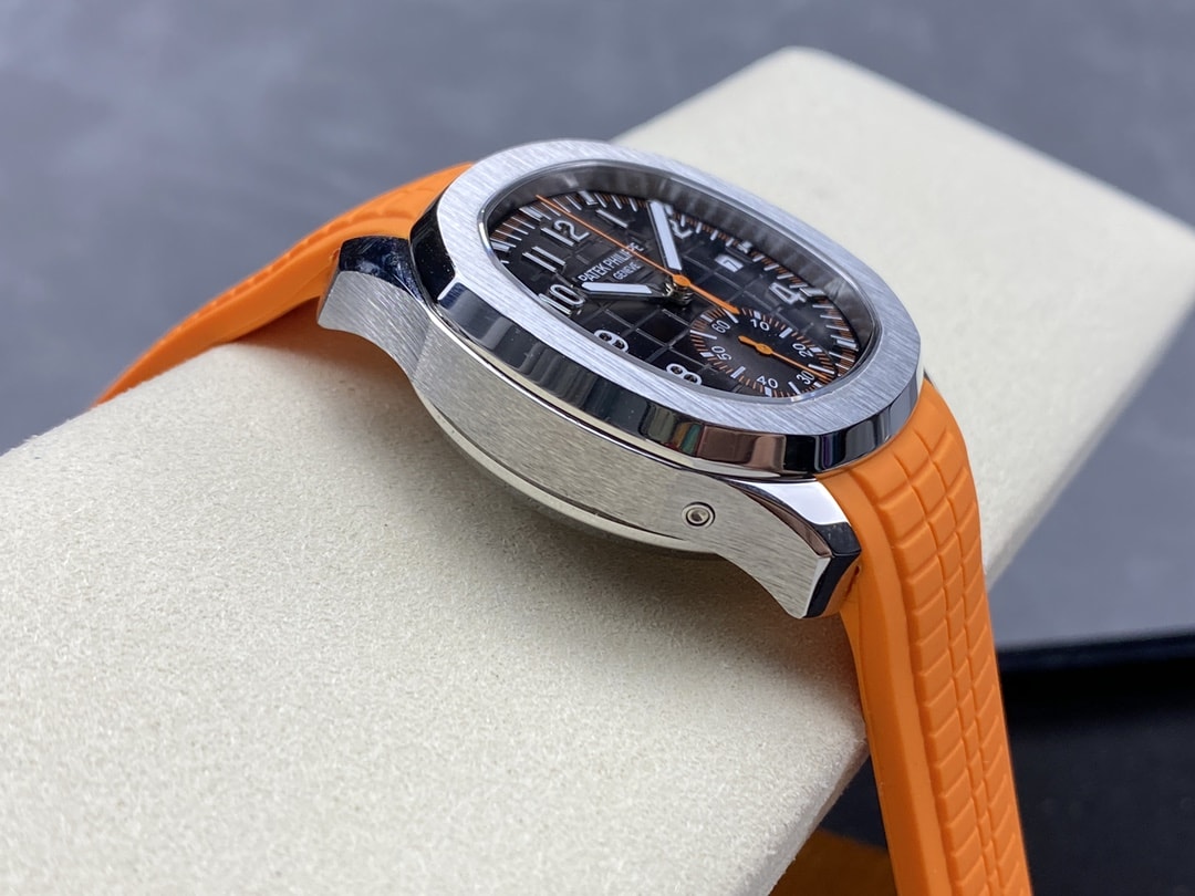 Fake Patek Philippe Replica Watch Aquanaut Chronograph Stainless Steel Black Dial 5968A-001 GRF(1:1 replica) - Top club
