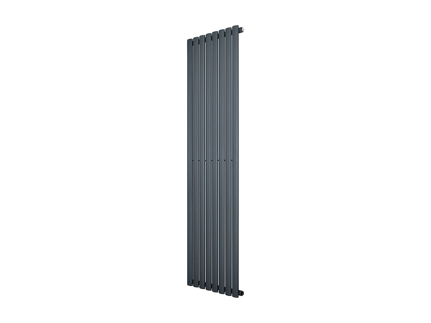 Radiateur Ovale à 1 Panneau 1800 x 480 mm en Acier Gris Anthracite Horizontale