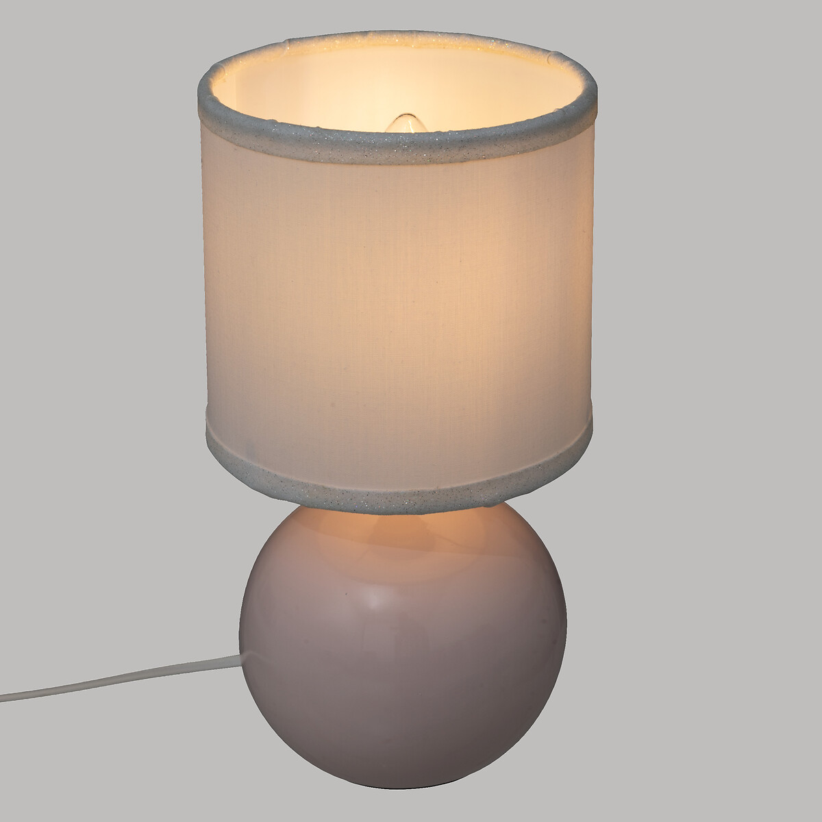 "Tim&eacute;o" ceramic lamp Light pink, H.25 cm