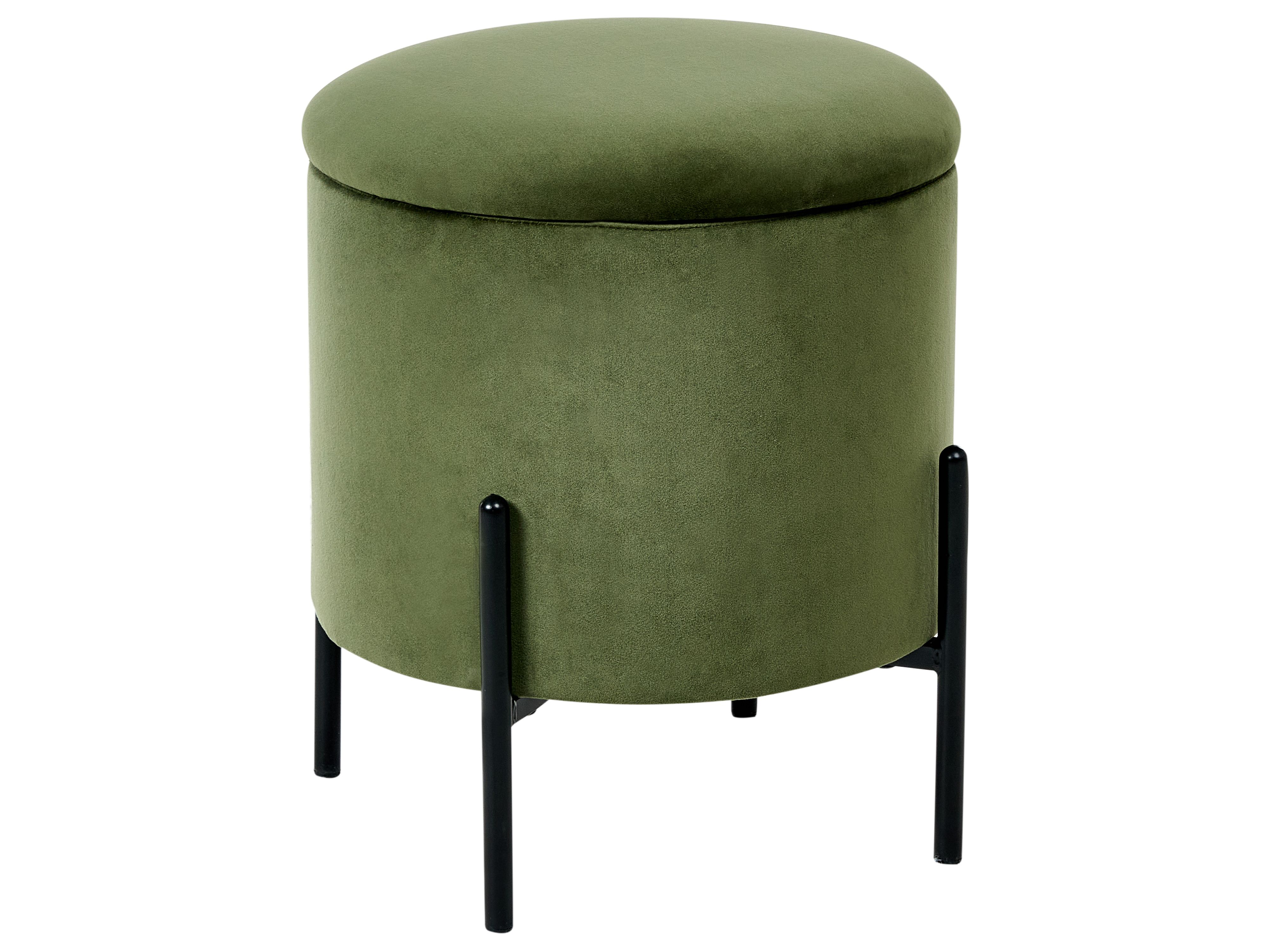 Storage Pouffe WENONA Velvet Dark Green