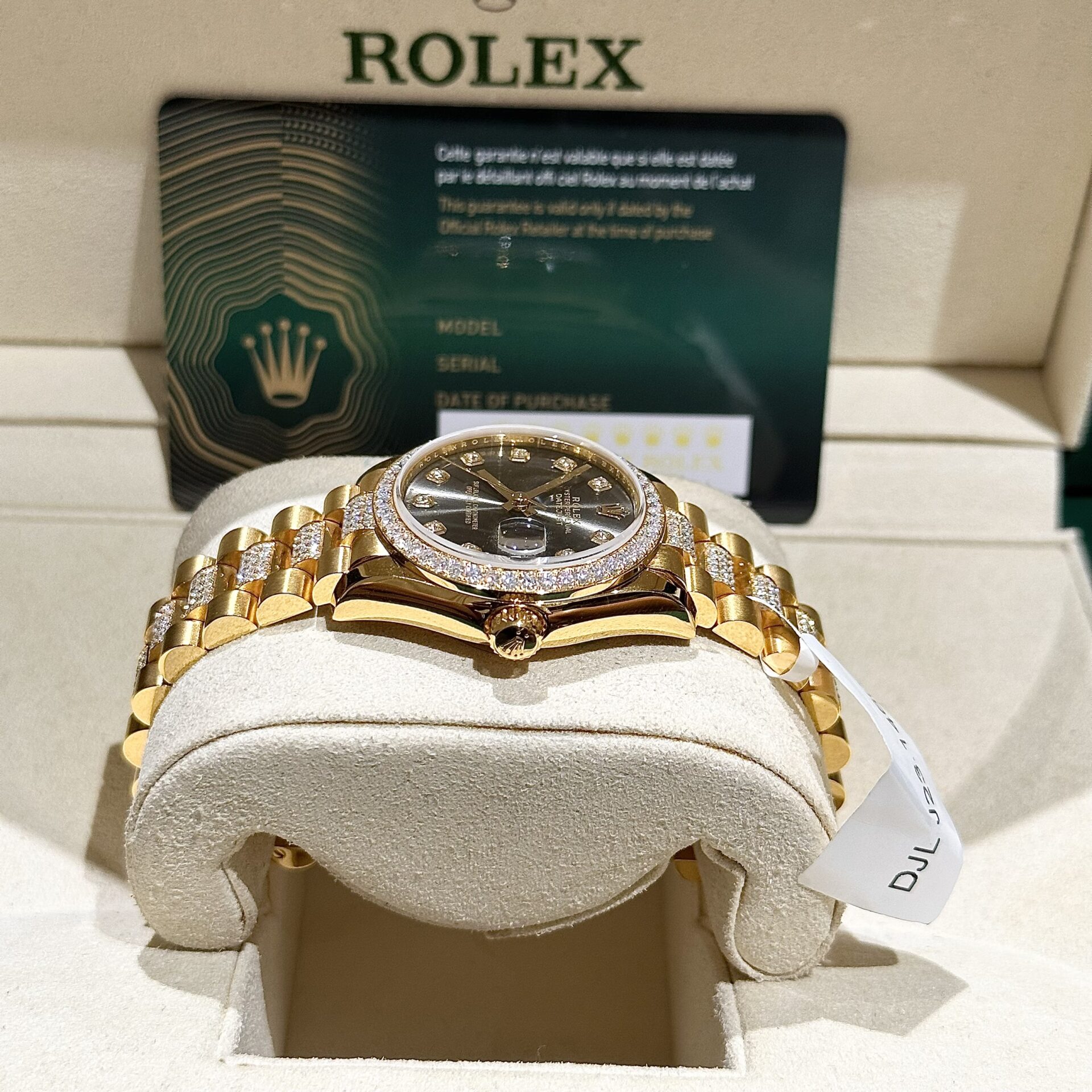 Rolex Rep 11 Watch DateJust Women s 18K Gold Wrapped With Moissanite Diamonds 31mm - Top club