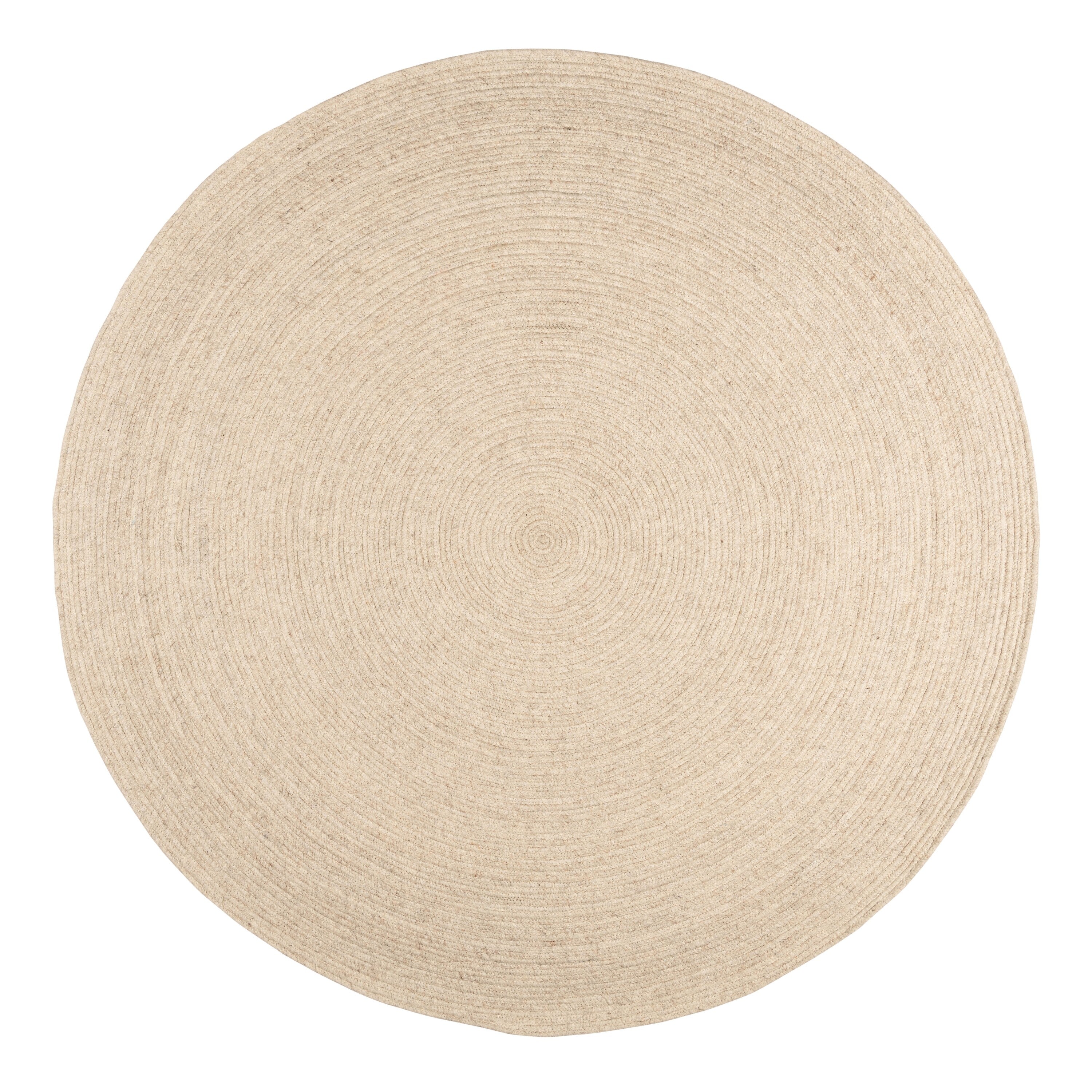Blokker Dots Wollen Vloerkleed Ø 200 cm - Beige