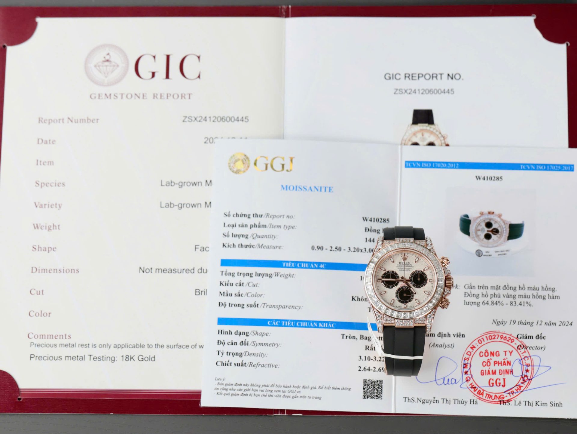 Rolex Daytona Best Clone Watches 18K Gold Wrapped + Diamonds Moissanite Baguette 40mm - Elite Watch Atelier