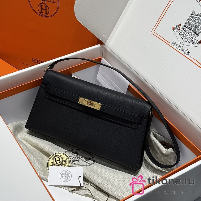 Hermes Elan Bag Black Gold 28cm