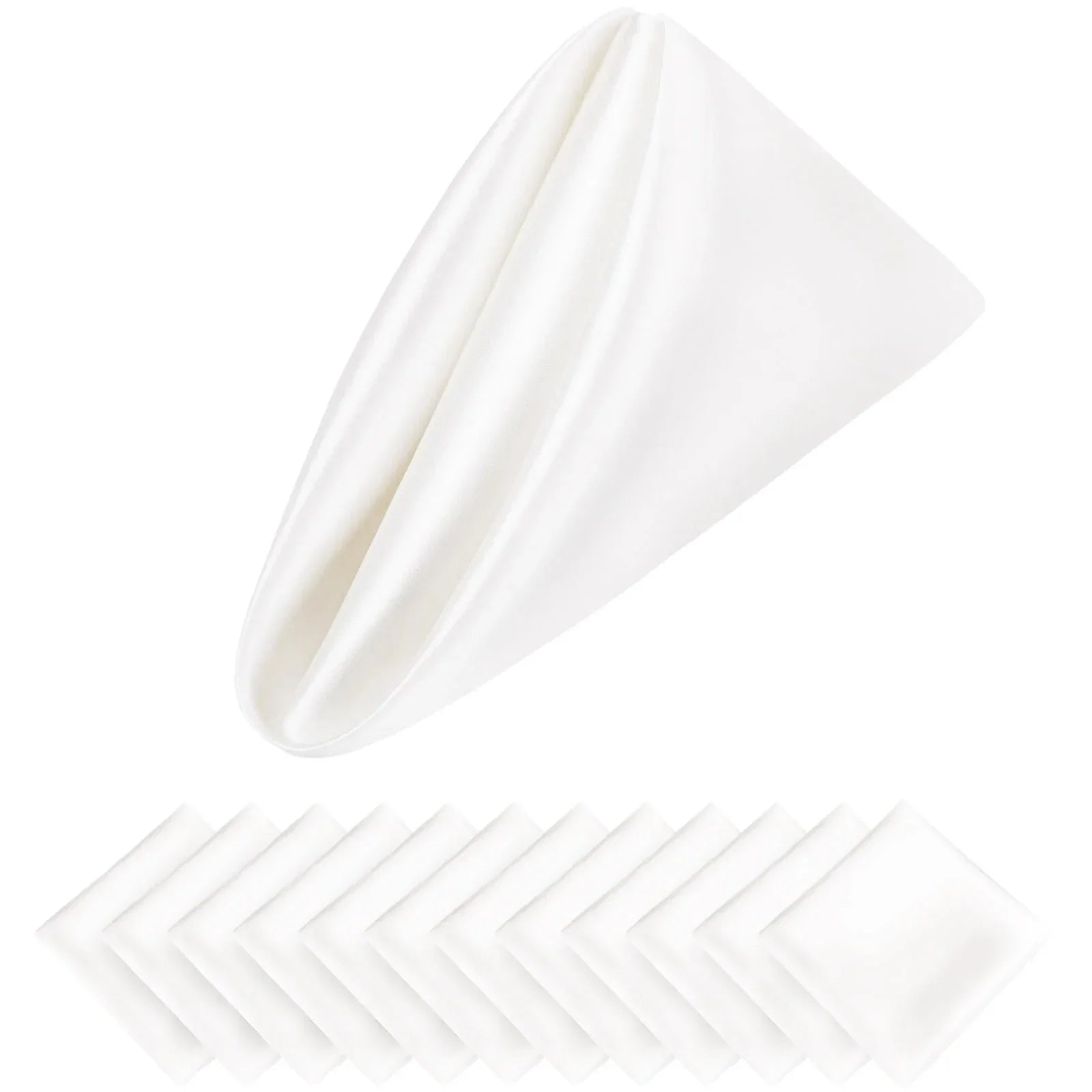 Luxe Satijnen Kerstservetten Set van 12 – 30x30 cm voor Elegante Tafeldecoratie