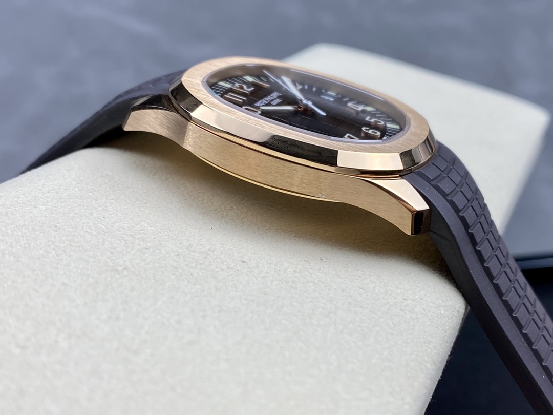 Fake Patek Philippe Replica Watch Aquanaut Date Sweep Seconds Rose Gold Brown Dial 5167R-001 3KF(1:1 replica) - Top club