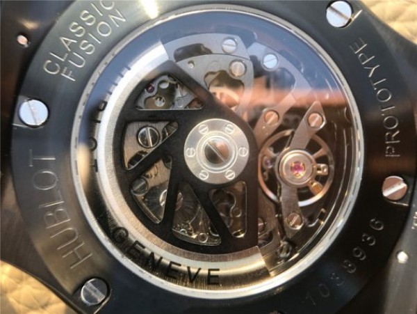 Replica Hublot Classic Fusion Tourbillon 42mm TF SS PVD Diamonds Bezel Skeleton Dial Gummy Strap A23J - Top club