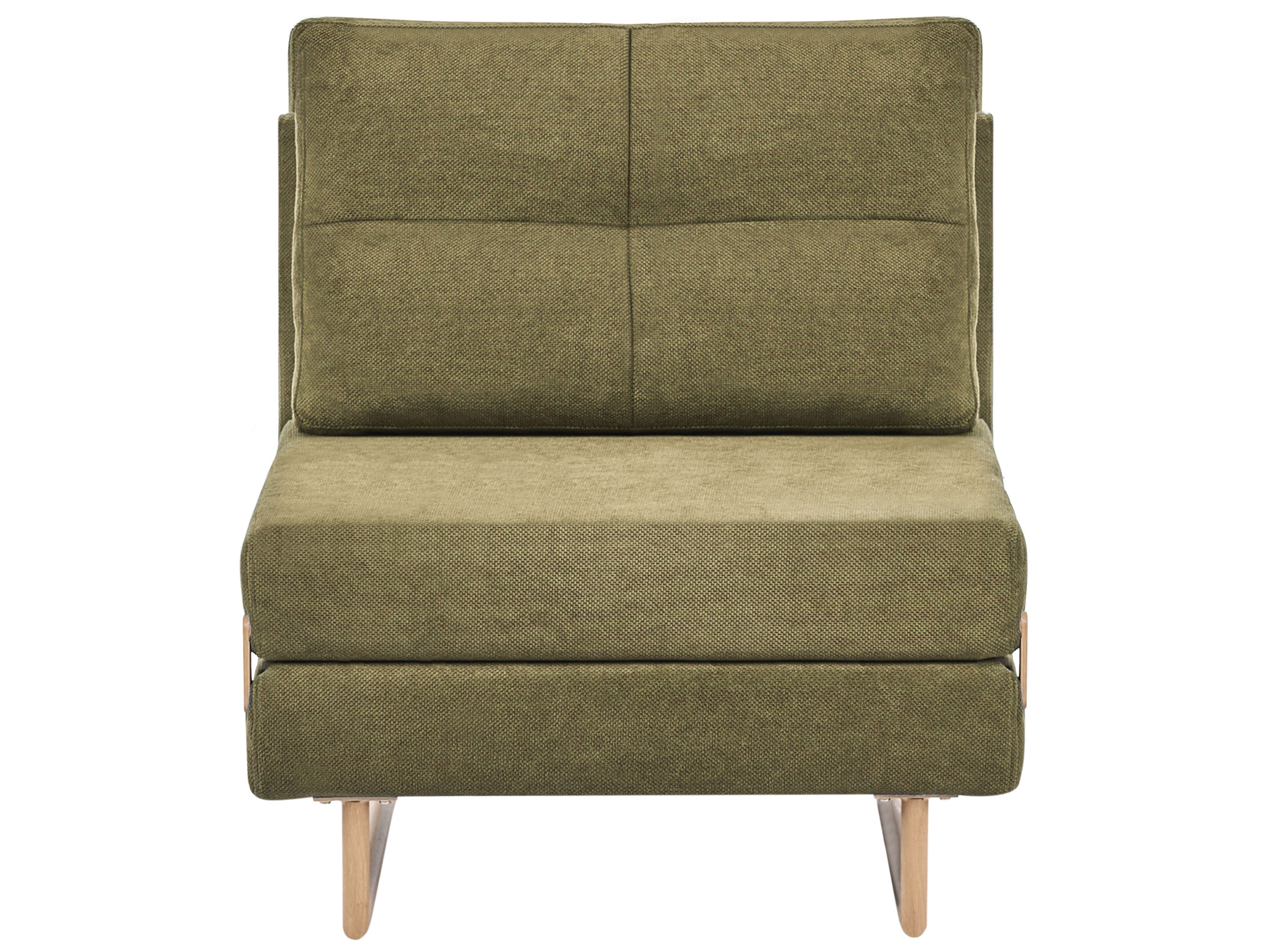 Single Sofa Bed JERSLEV Fabric Green