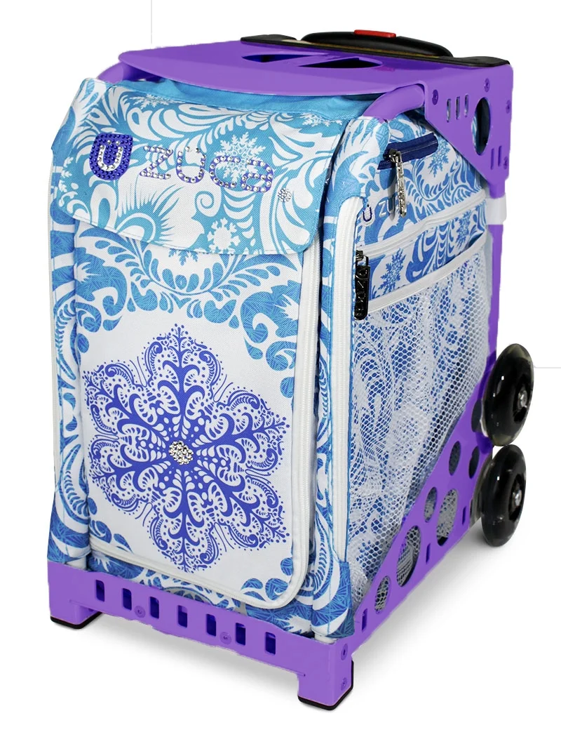 Zuca 18" Sport Bag - Ice Garden (Limited Edition) with Flashing Wheels (Black Frame) - Image 21
