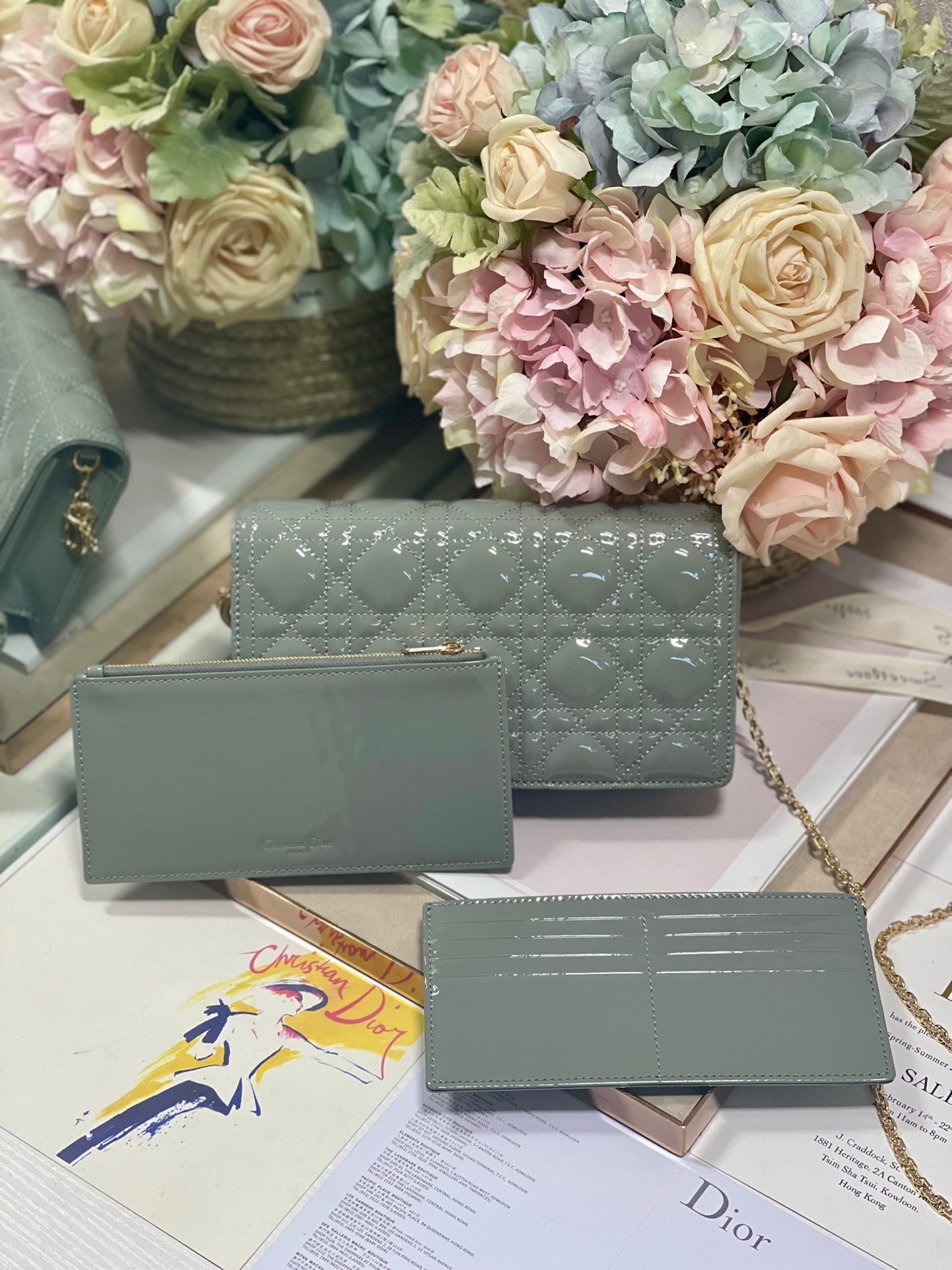Christian Dior Lady Dior Pouch Gray, For Women, Women’s Handbags 8.5in/21.5cm CD S0204OVRB_M41G1:1High-quality replica