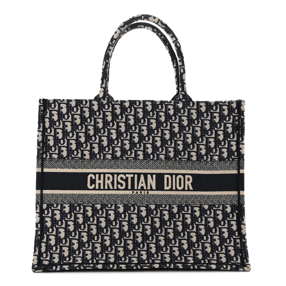 Dior Blue Multicolor Oblique Canvas Large Book Tote Replica