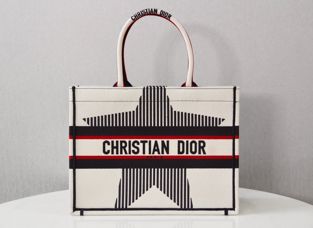 Christian Dior Medium Dior Book Tote White, For Women, Women’s Handbags 14in/36cm CD1:1High-quality replica