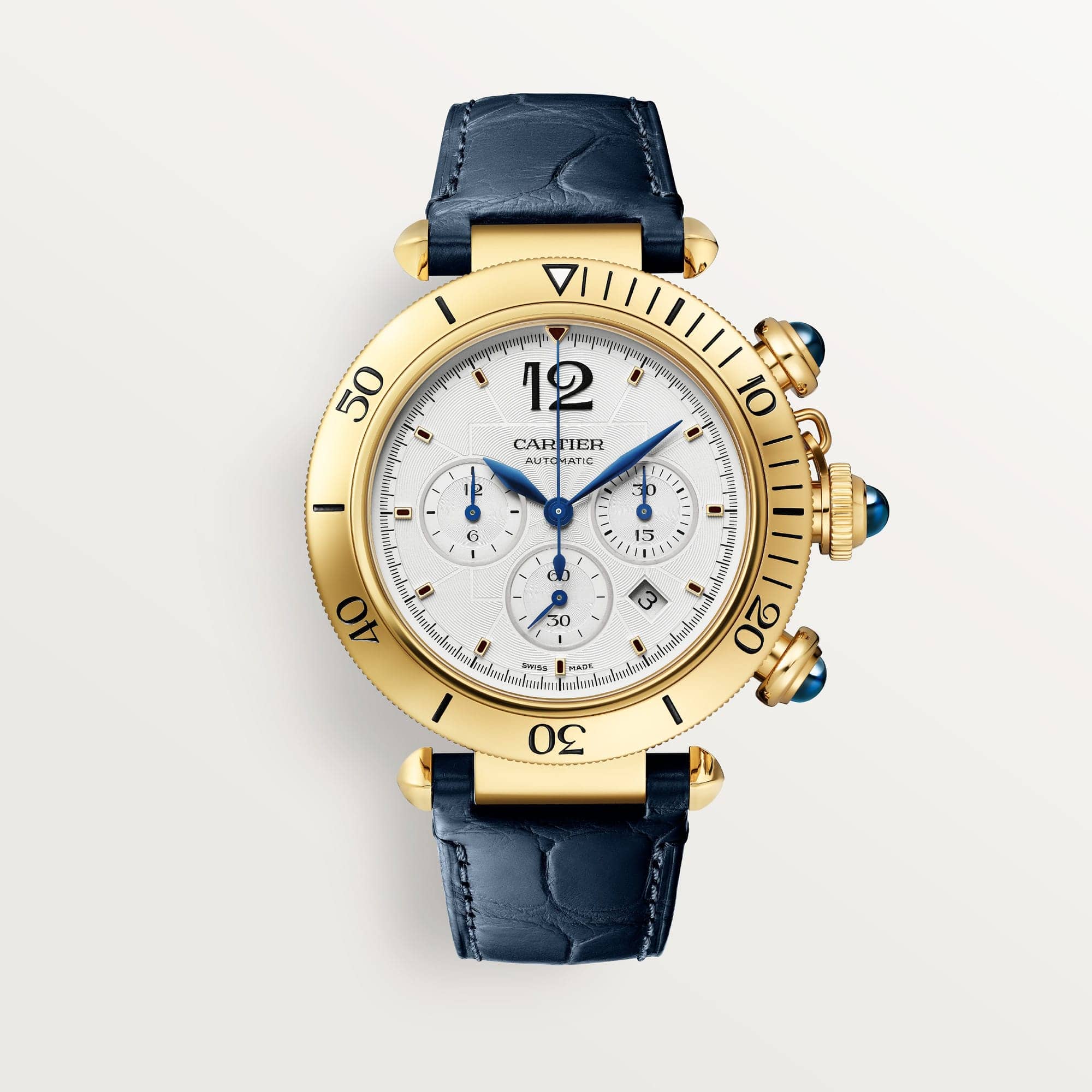 Pasha de fake cartier watch 41 mm chronograph mechanical movement with automatic winding caliber(1:1 replica) - Elite Watch Atelier