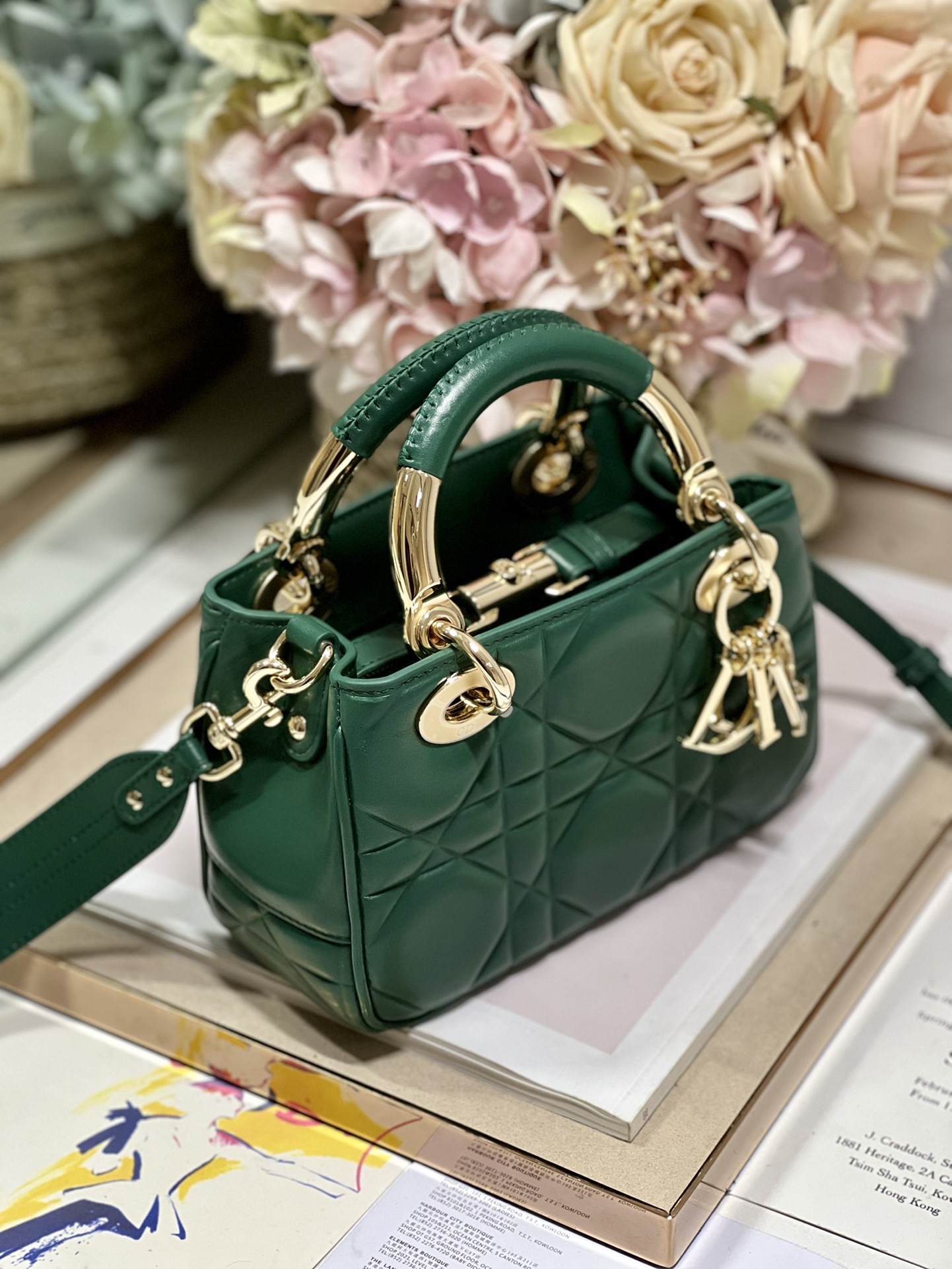 The Lady 95.22 Bag Black/White/Grey/Green For Women 7.5in/ 19cm1:1High-quality replica