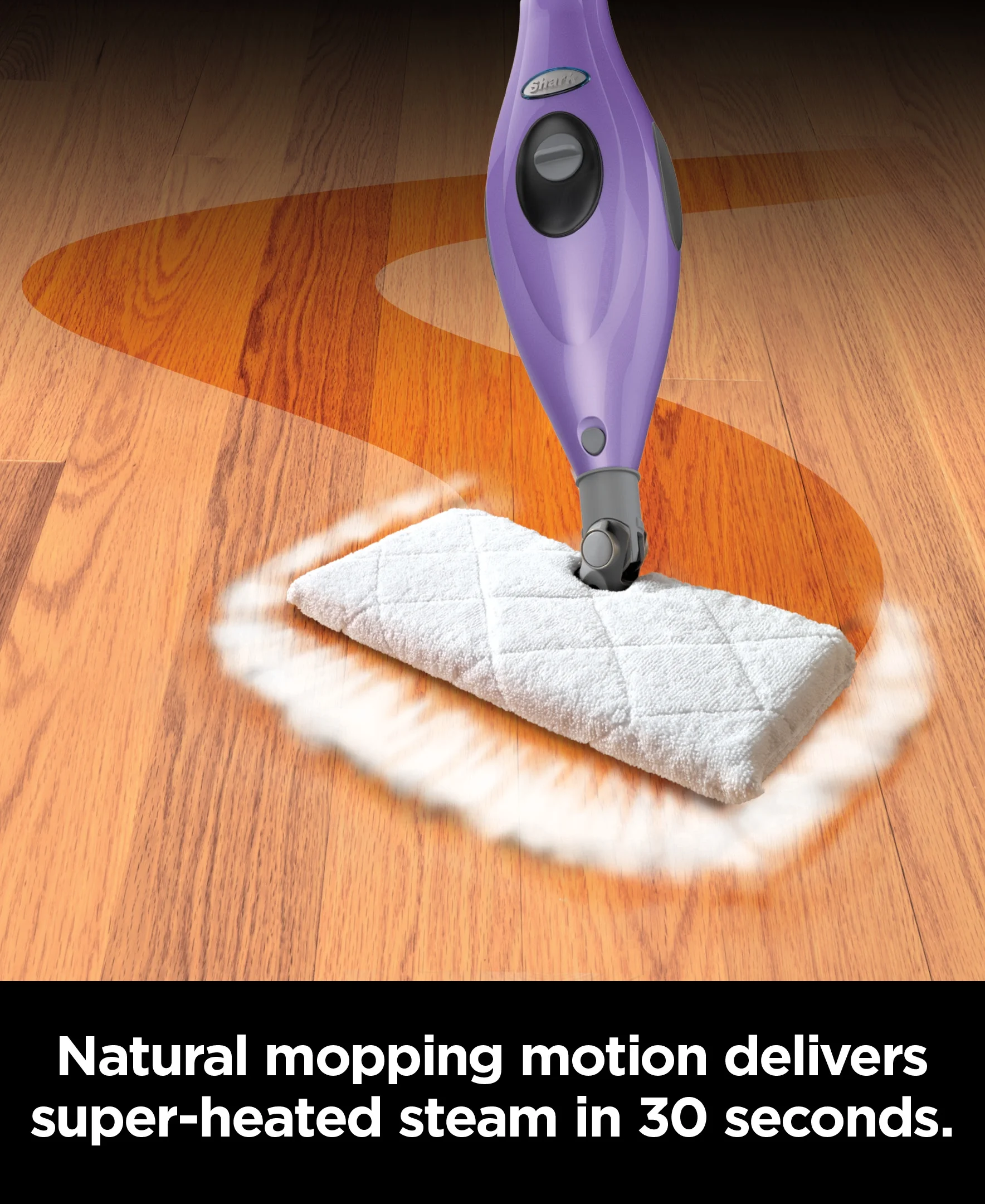 Shark S3501 Steam Pocket Mop, With 2 Washable Pads, Easy Maneuvering, Quick Drying, Soft-Grip Handle and Powerful Steam - Image 2