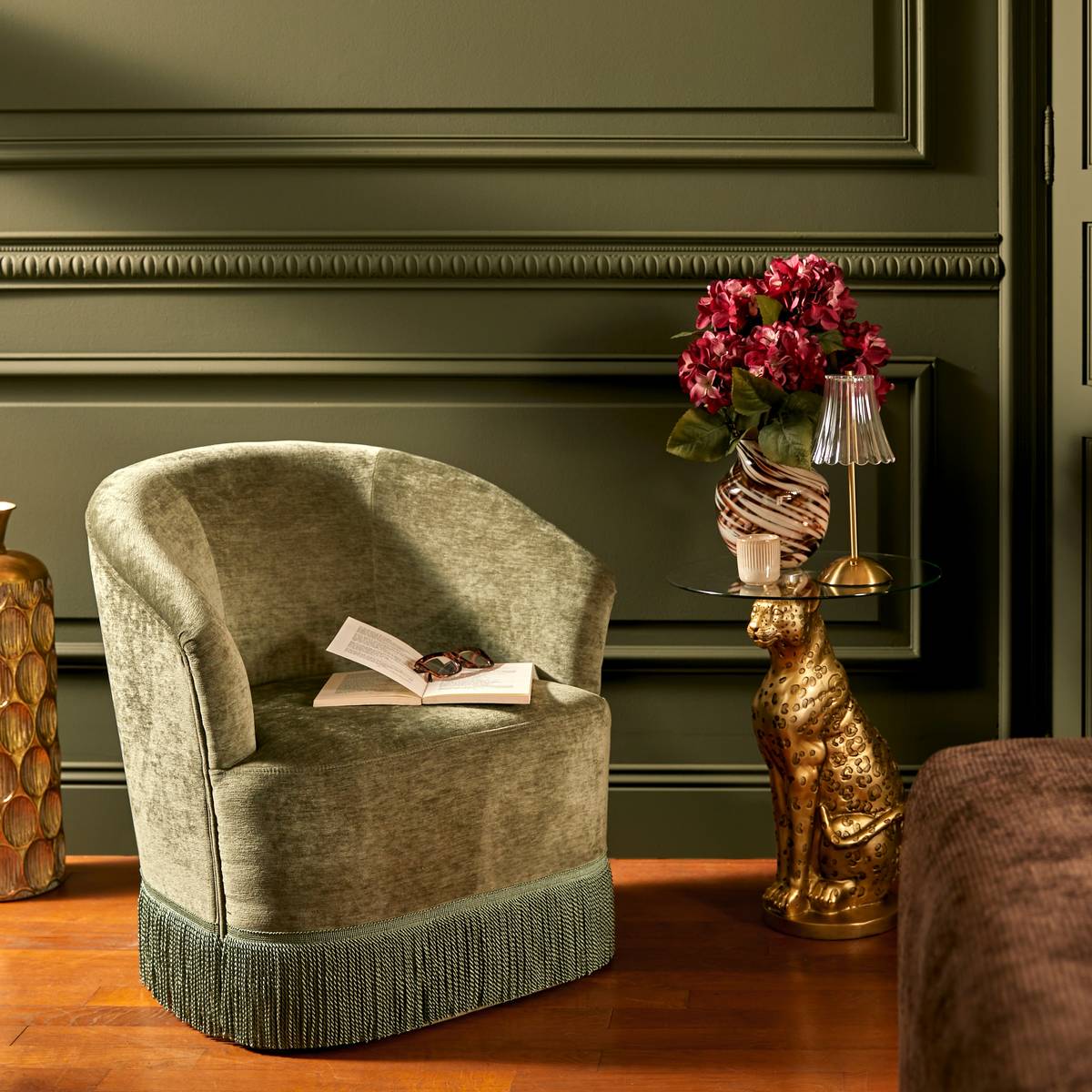 Armchair "Alanya" Khaki green
