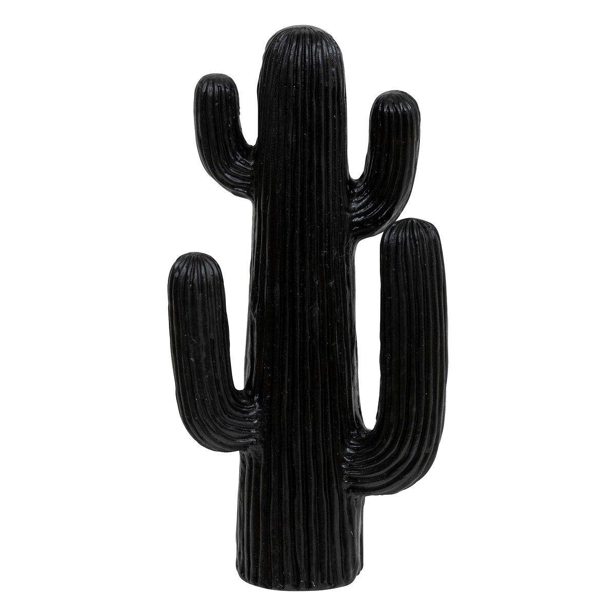 "Rodrigo" decorative cactus Resin, Black, H.38 cm