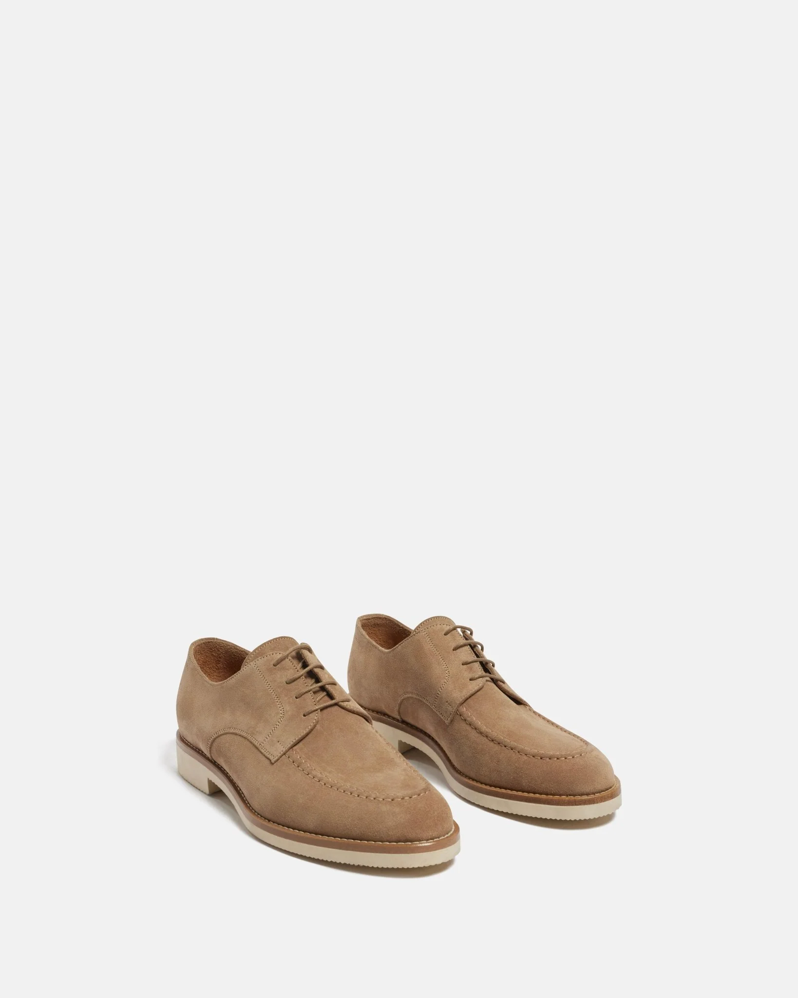 DERBIES AREZZO/VEL - En cuir velours beige