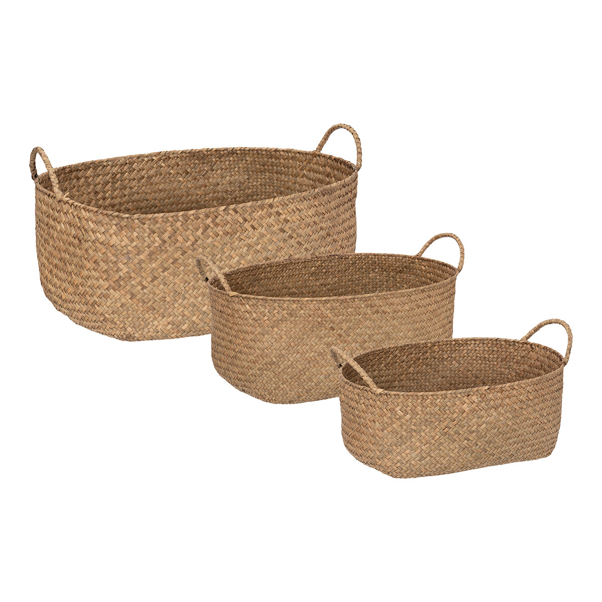 Set of 3 baskets "Elora" Sea rush