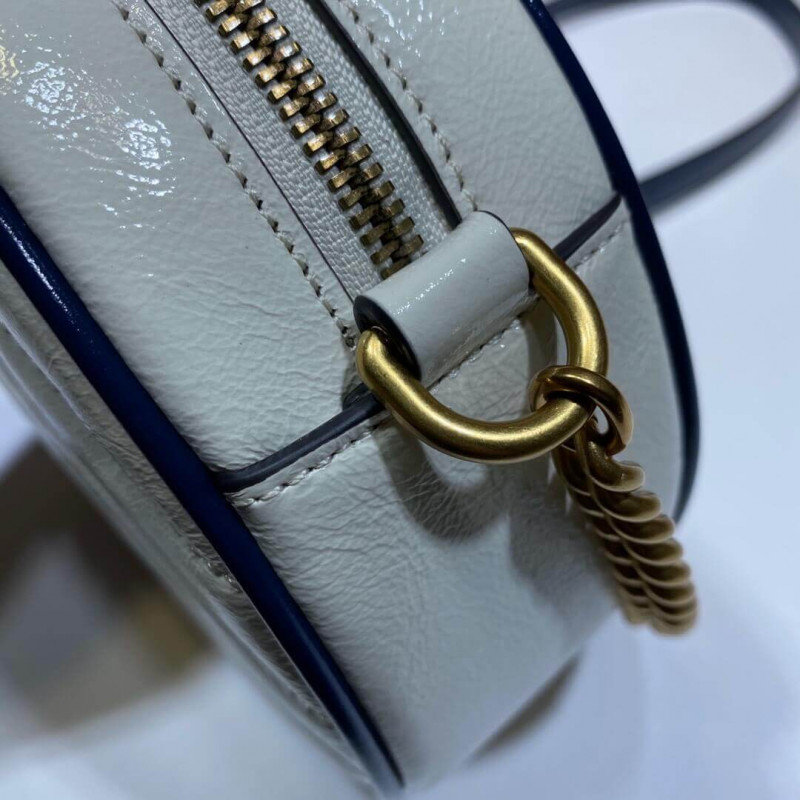 Replica Gucci Gg Marmont Mini Round Shoulder Bag 550154 White1:1High-quality replica