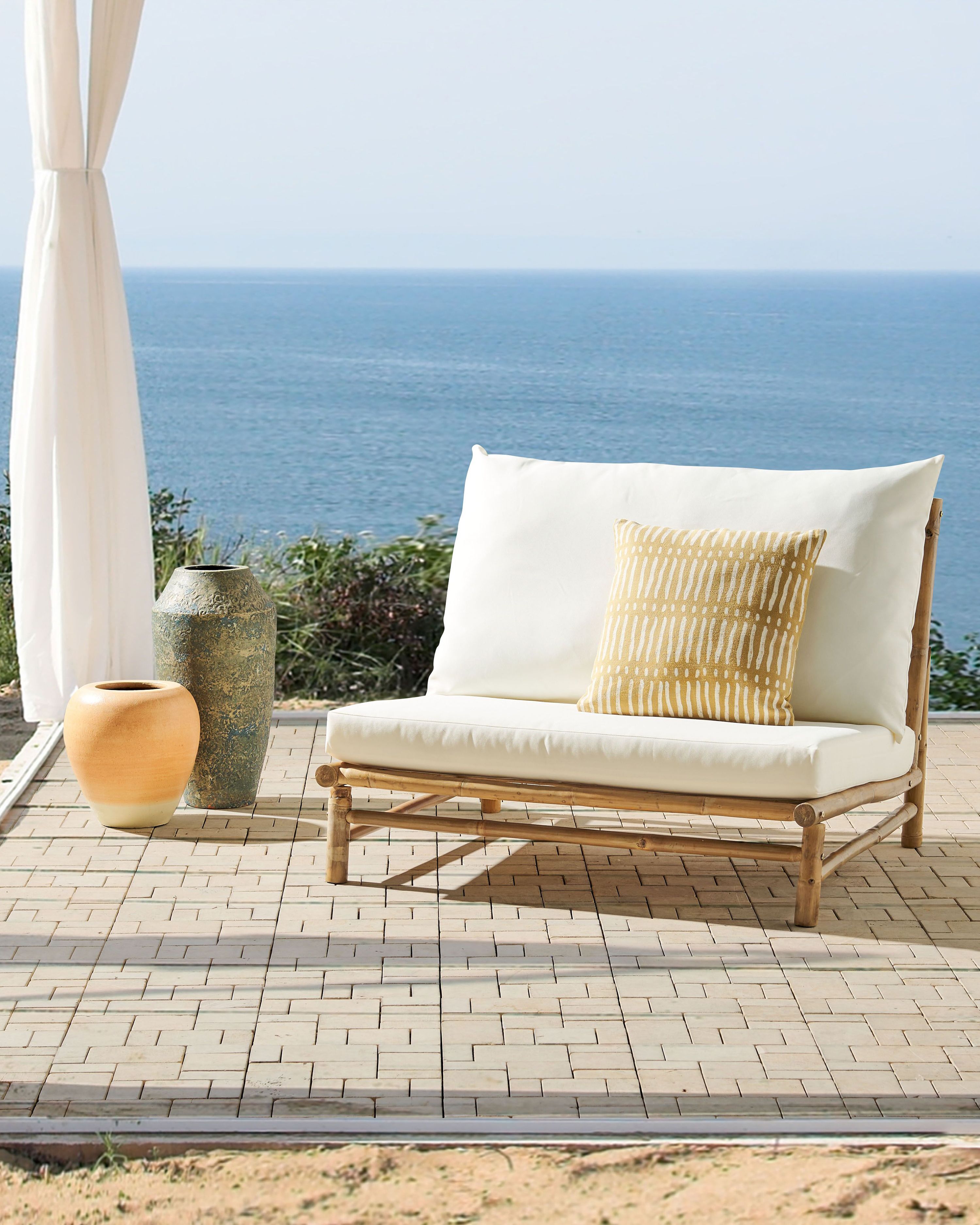 Garden Chair TODI Bamboo Off-White