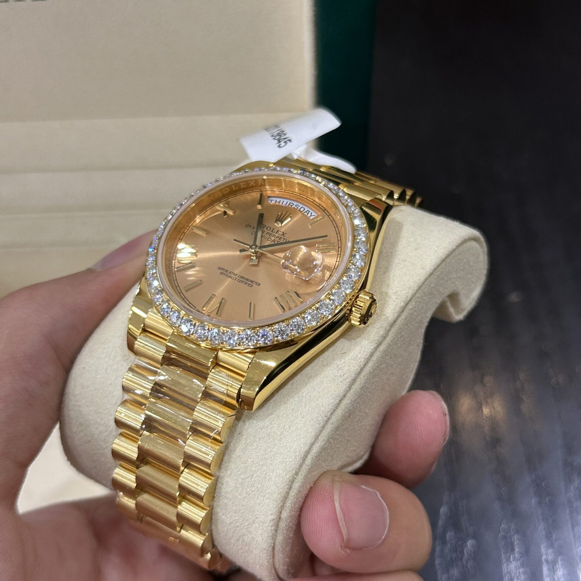 Rolex Replica Watch Day-Date 228238 Gold Wrapped Moissanite GM V2 152gram 40mm - Top club