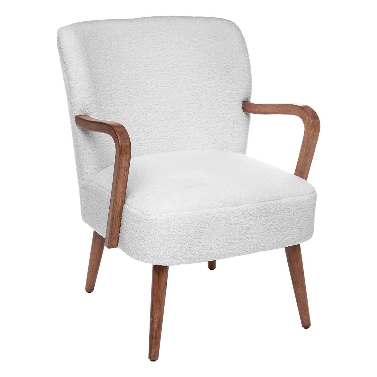 Armchair "Chiara" Bouclette, White