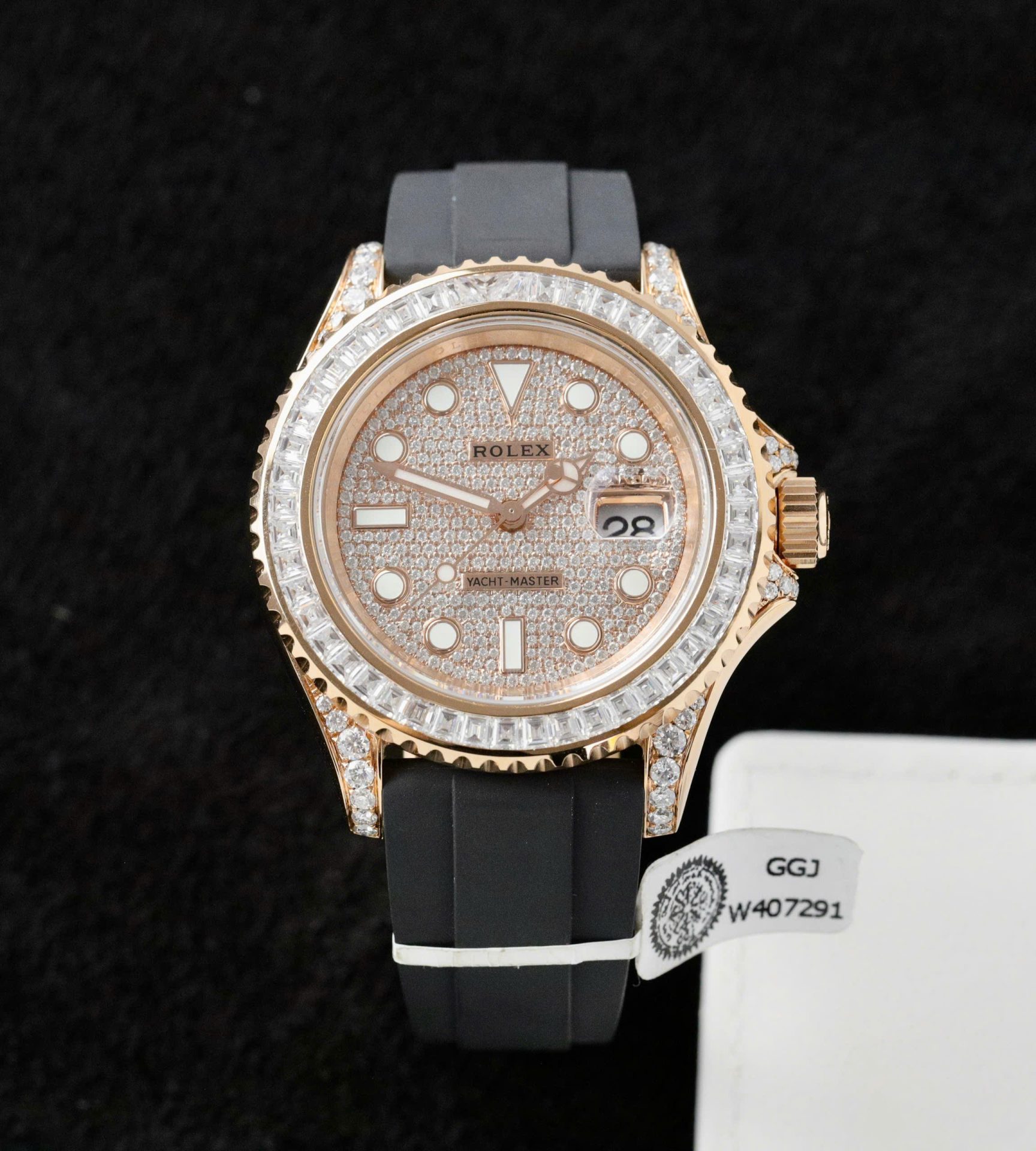 Rolex Yacht-Master Replica Watches Gold Wrapped + Moissanite Diamonds Hong Kong 40mm - Elite Watch Atelier