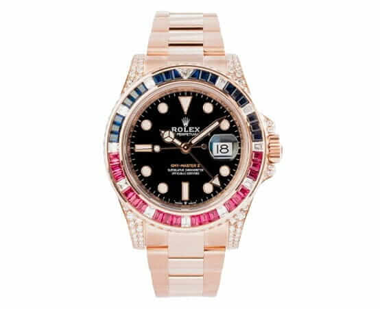 Rolex GMT-Master II 126755SARU Diamond Bezel Black Dial Replica - Elite Watch Atelier
