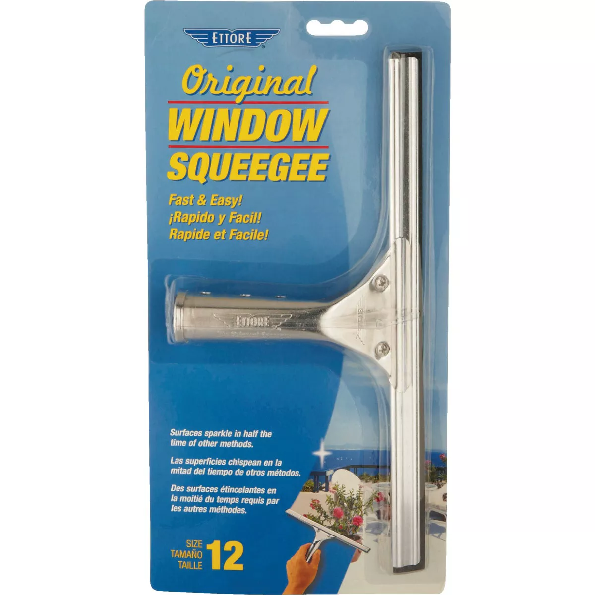 Ettore Original 12 In. Rubber Squeegee