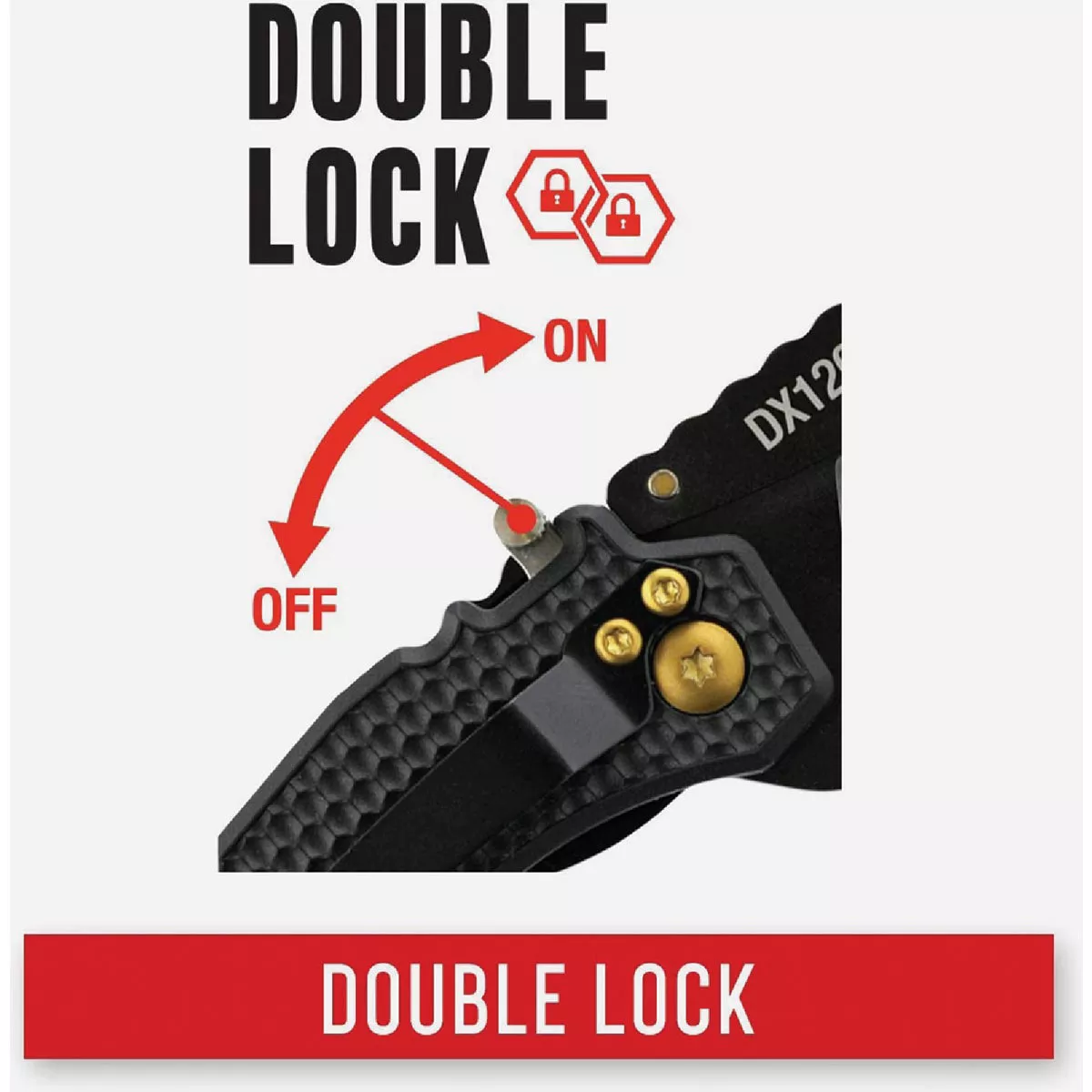 Coast DX126 Double Lock Pro 1-1/4 In. Razor Folding Knife