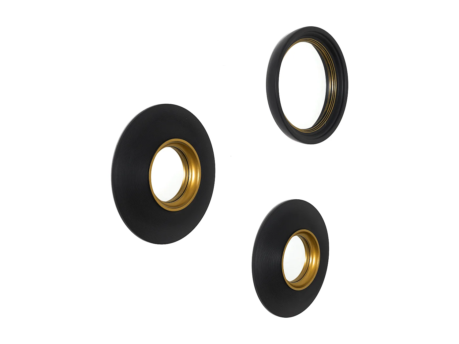 Lot de 3 Miroirs Déco Ronds 