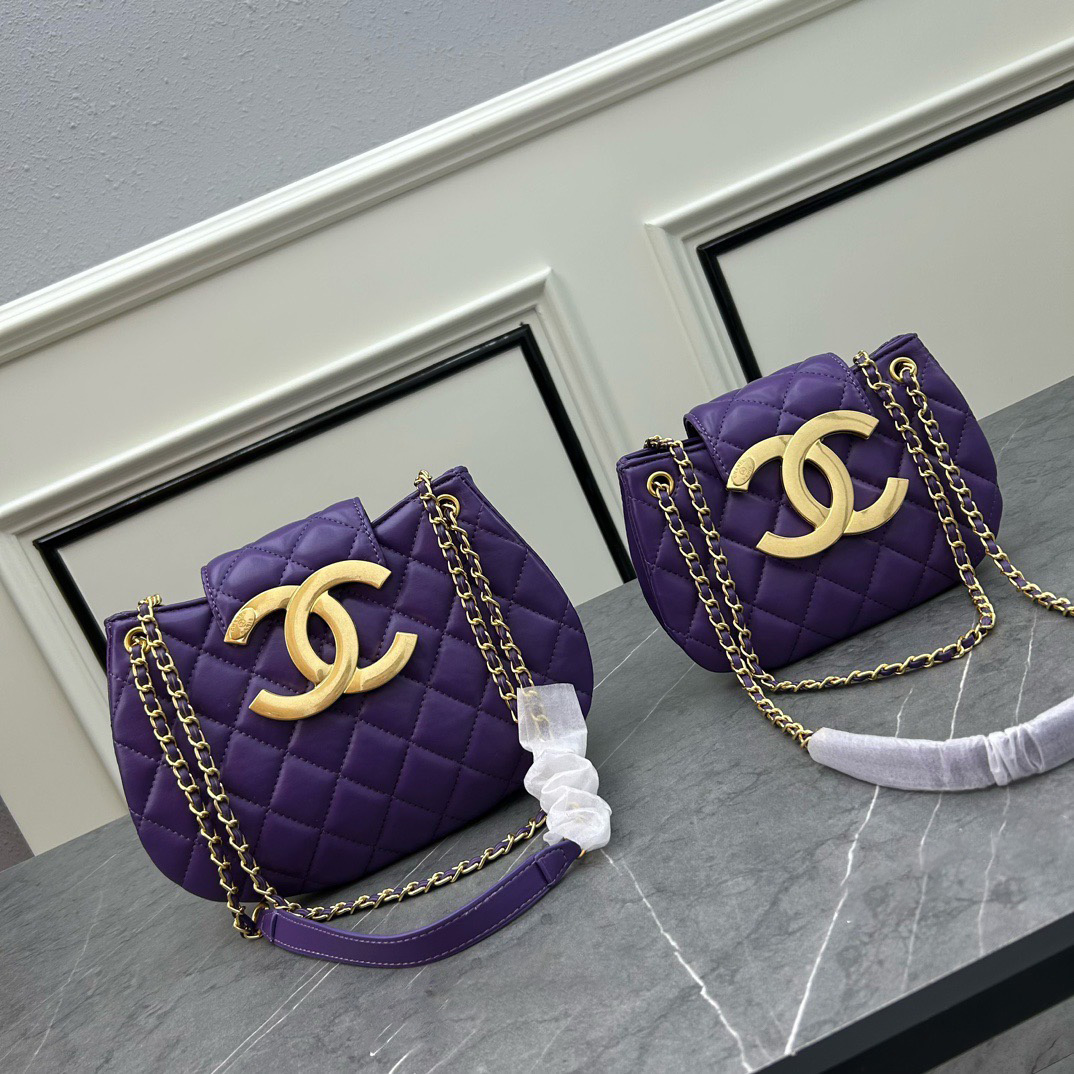 Chanel 24C Vintage Leather Messenger Bag Shoulder Crossbody Bag1:1High-quality replica