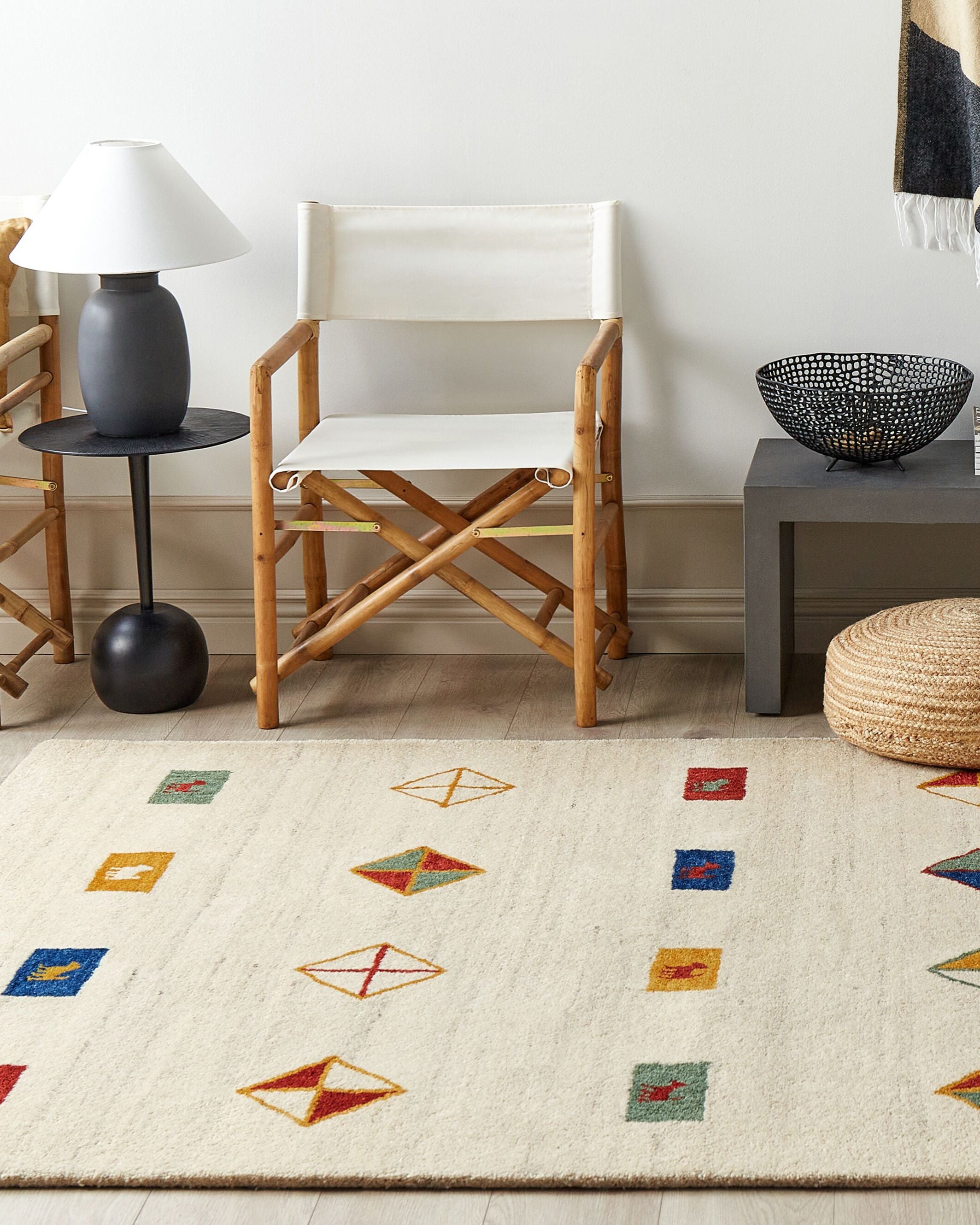 Rug MISINLI Beige 160 x 230 cm Wool Gabbeh