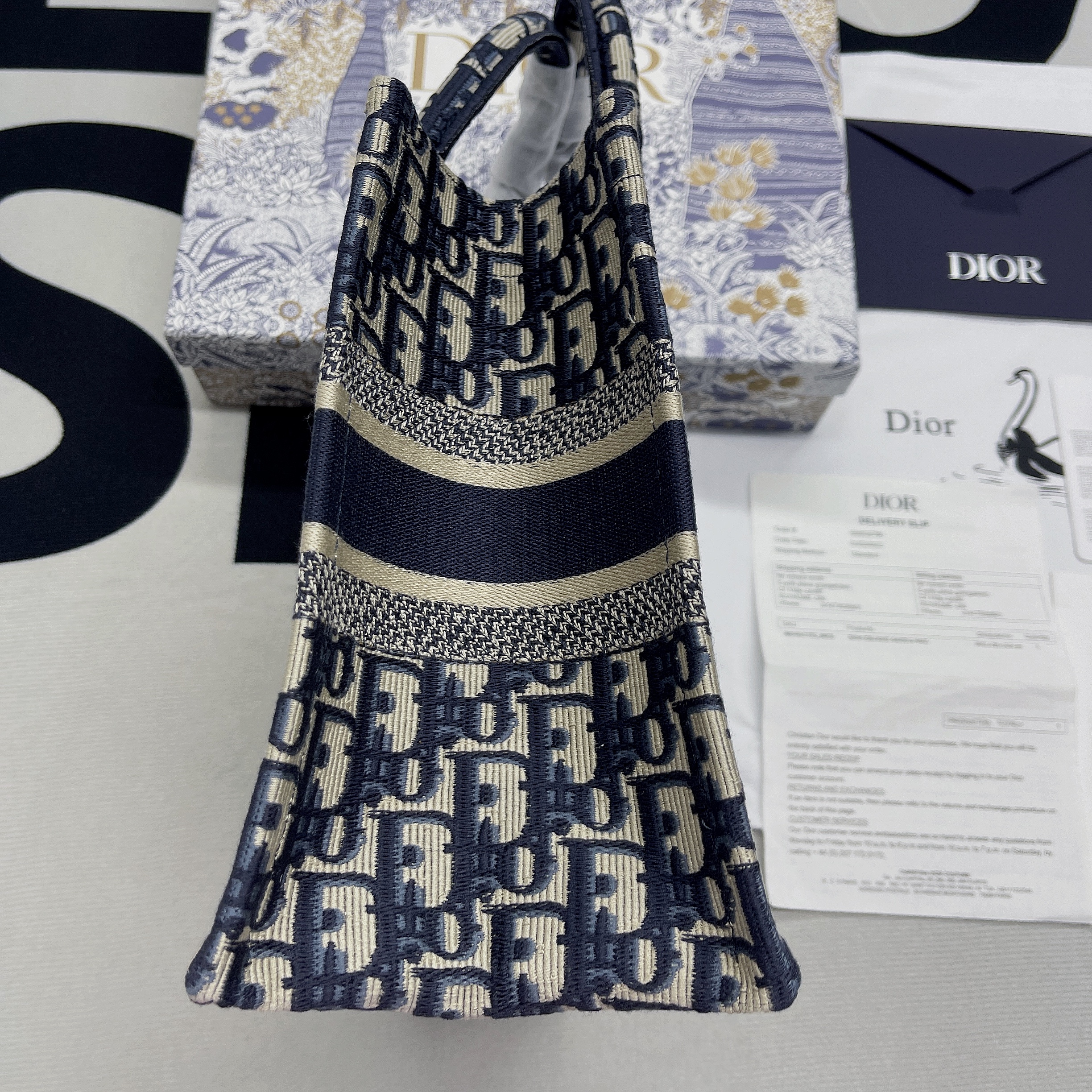 Christian Dior Small Dior Book Tote Blue, For Women, Women’s Handbags 26.5cm/10.5in CD M1265ZRIW_M9281:1High-quality replica