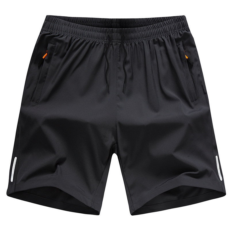 Men's summer ice silk sports quick-dry shorts, loose 5-point large shorts for outdoor wear, beach casual mid-length shorts wholesale
