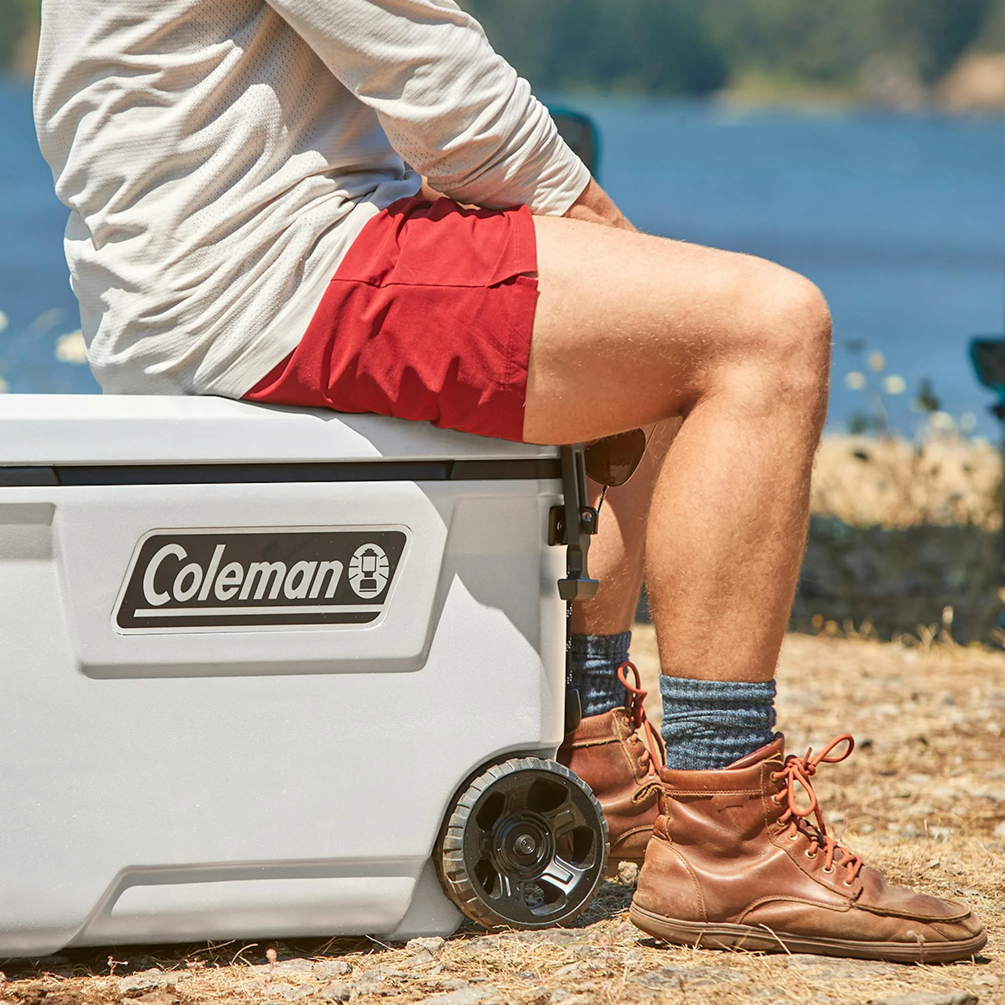Coleman Convoy Series 65-Quart Hard Cooler with Wheels, up to 48 Cans, Brown Walnut Color - Image 20
