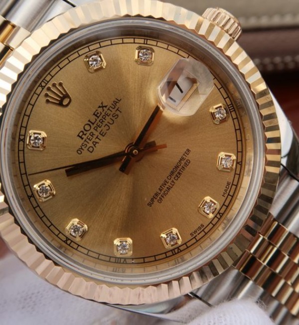 Replica Rolex DateJust 41mm 126331 Noob RG Wrapped RG Dial Diamonds Markers SS/RG Bracelet A2836 - Elite Watch Atelier