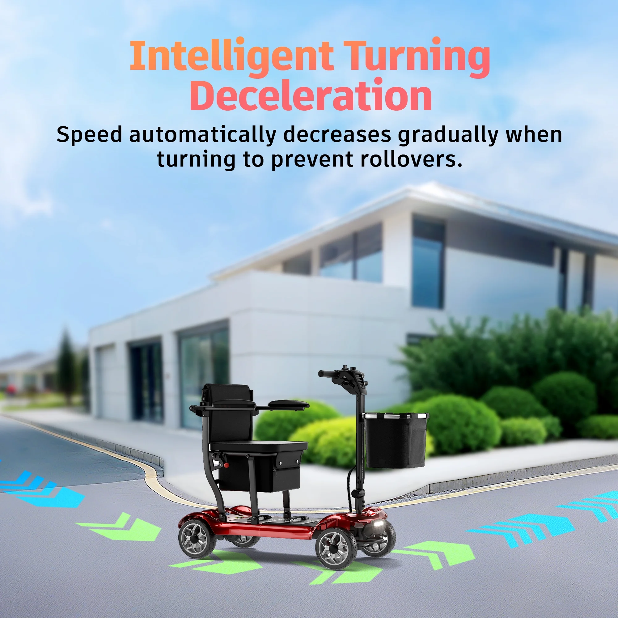 EAGLOG Light Weight 4 Wheels Mobility Scooter for Seniors, Electric Folding Wheelchair Device for Travel, Black - Image 31