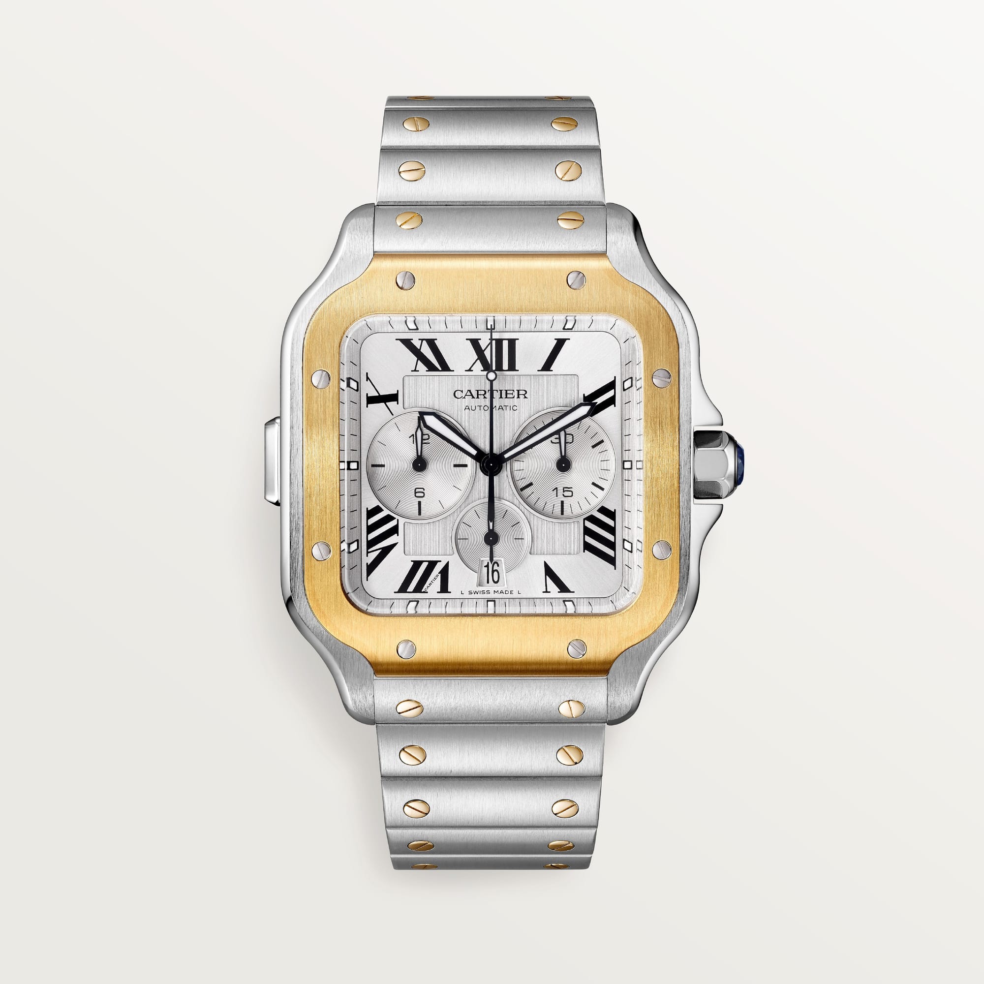 fake cartier watch Santos extra-large model chronograph mechanical movement with automatic winding caliber(1:1 replica) - Top club