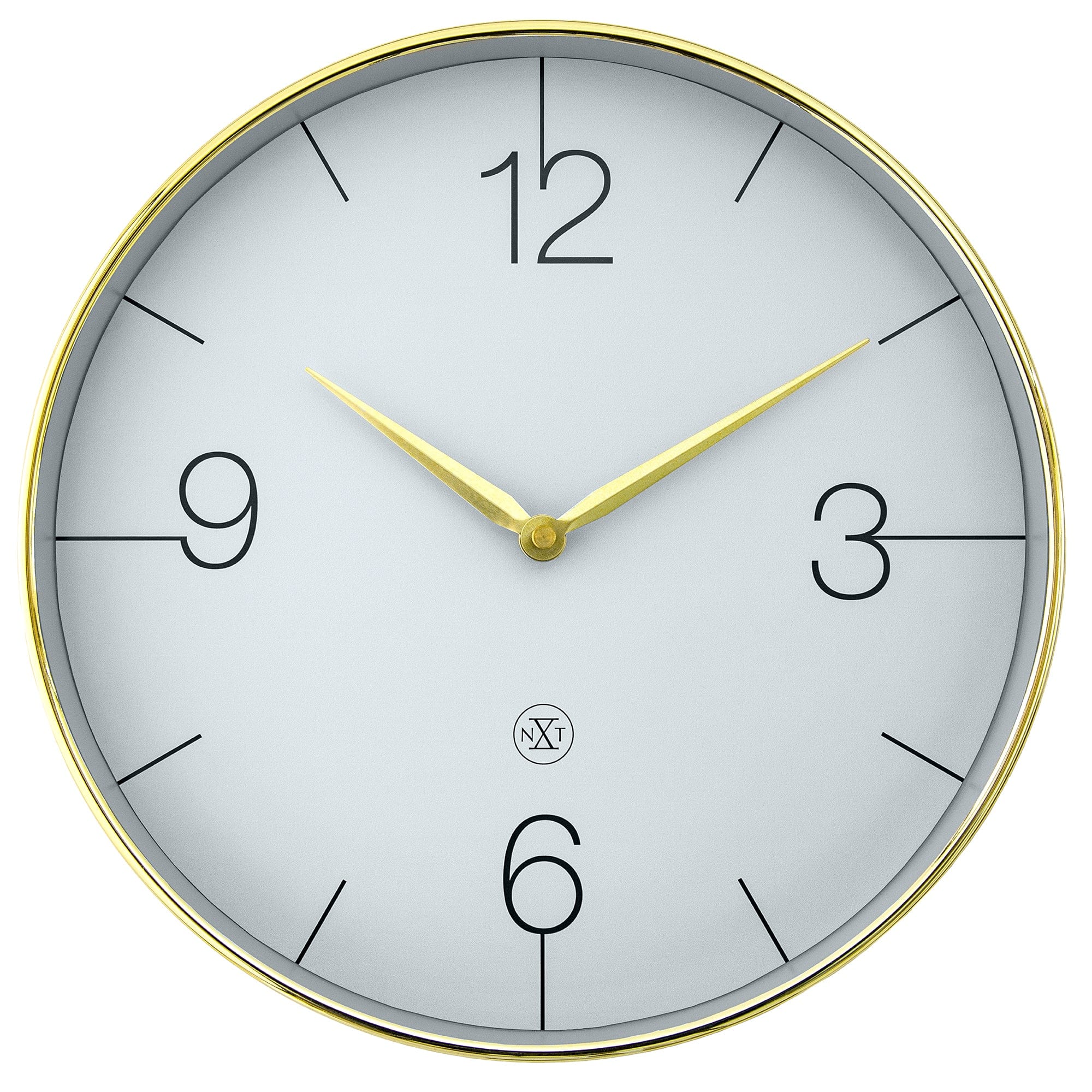 NeXtime - Wandklok 30,5cm-Stil-Goud Groen-Plastic-nXt 'Finesse'