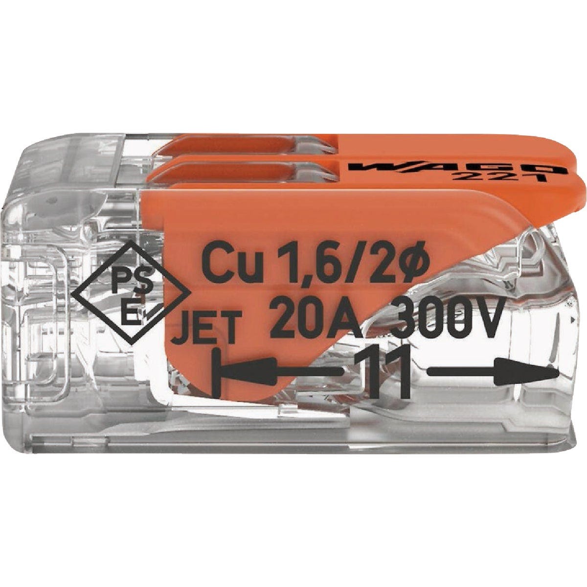 Wago 2-Wire 2-Port Lever Connector (50-Pack)