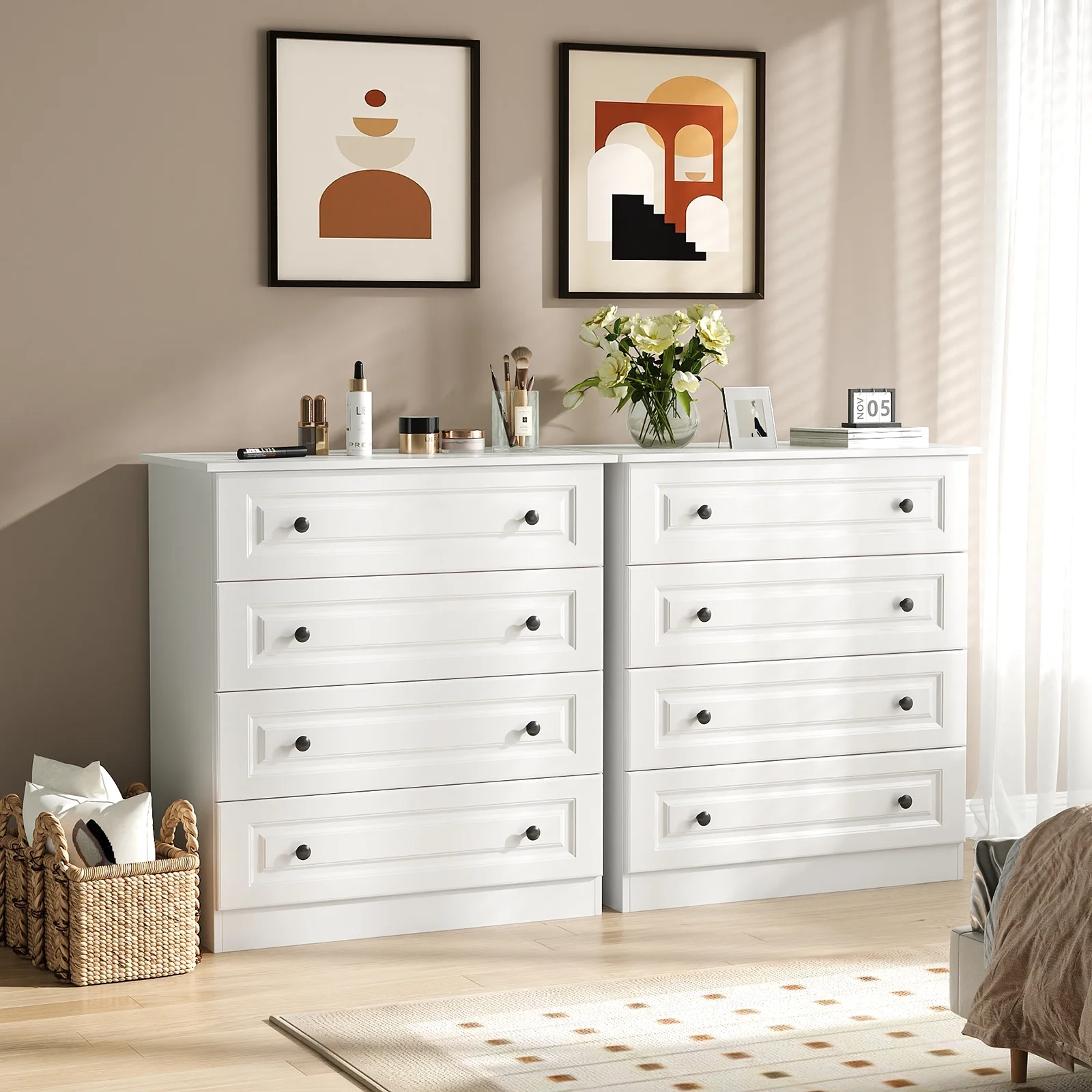 IDEALSOUL Dresser, Black Dresser Tall dresser with Large Storage Space, 4 Drawer Dresser for Bedroom, Hallway, Entryway - Image 20